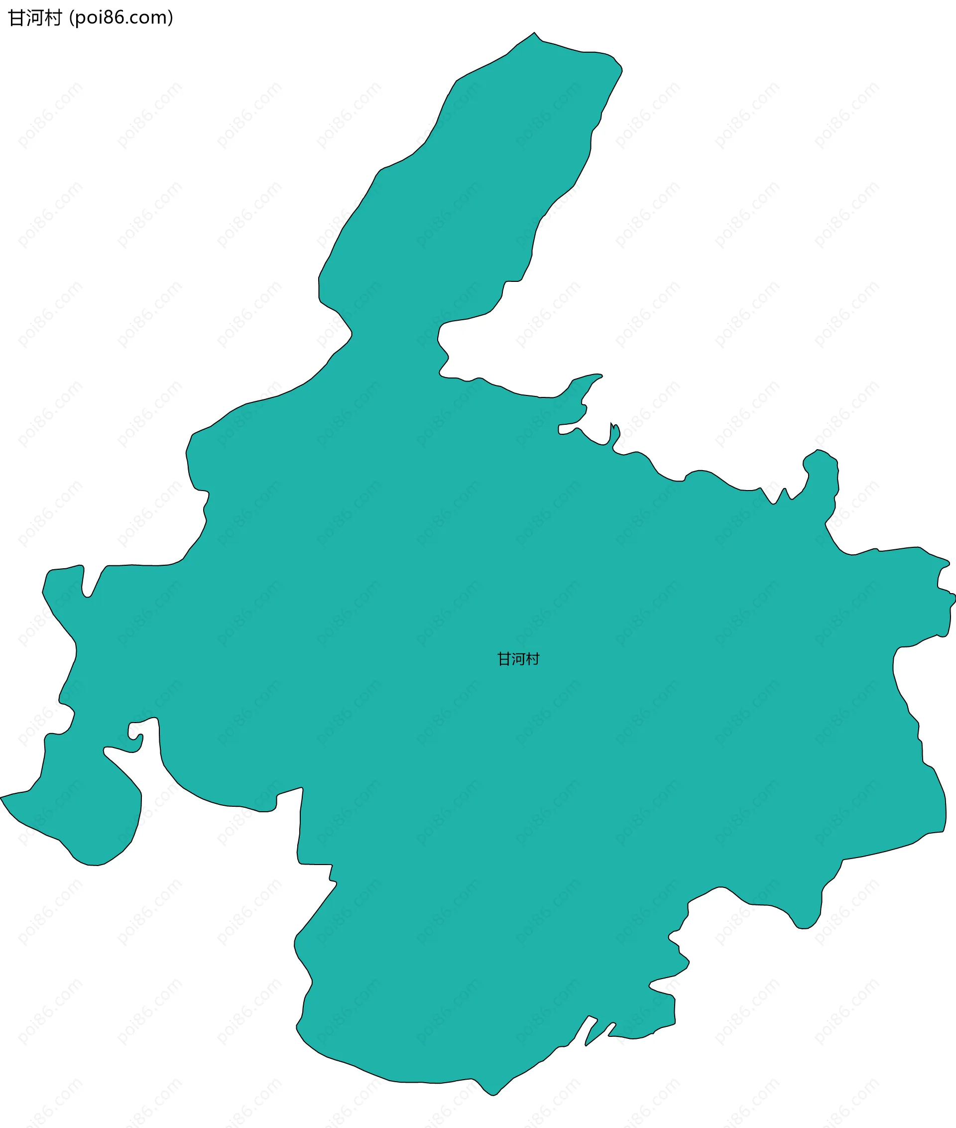 甘河村边界地图