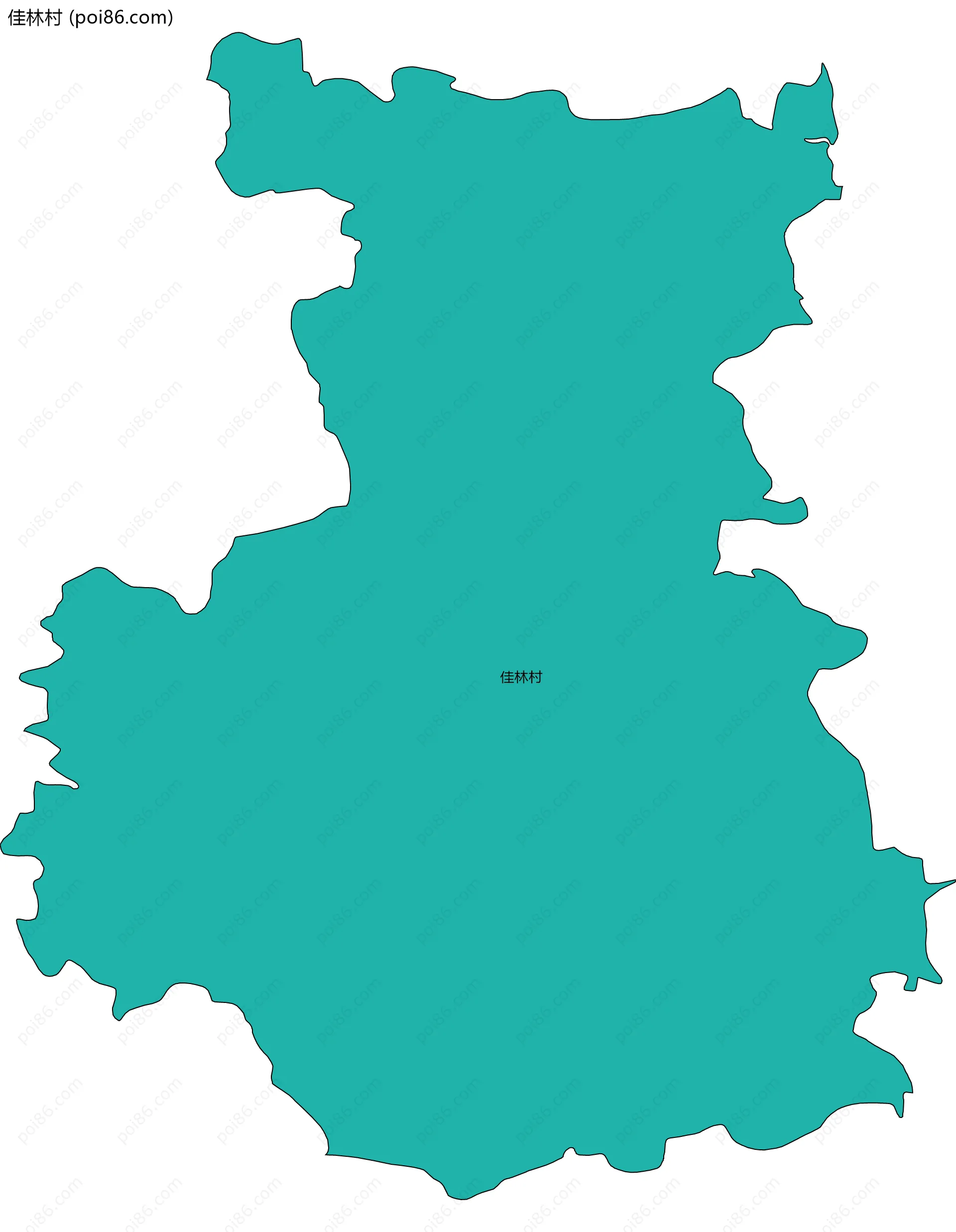 佳林村边界地图