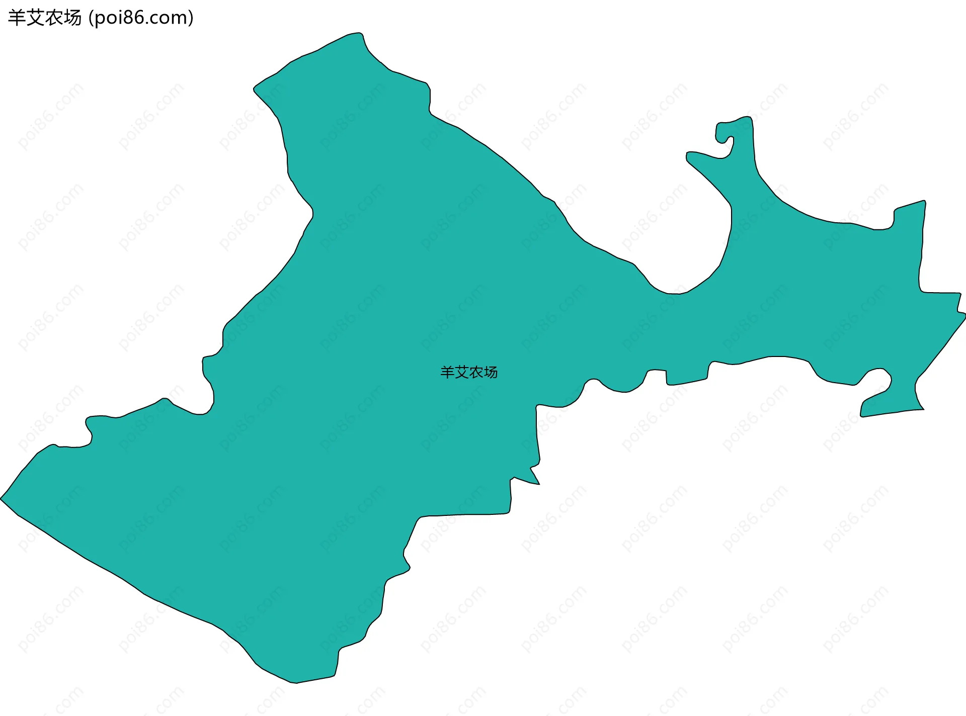 羊艾农场边界地图