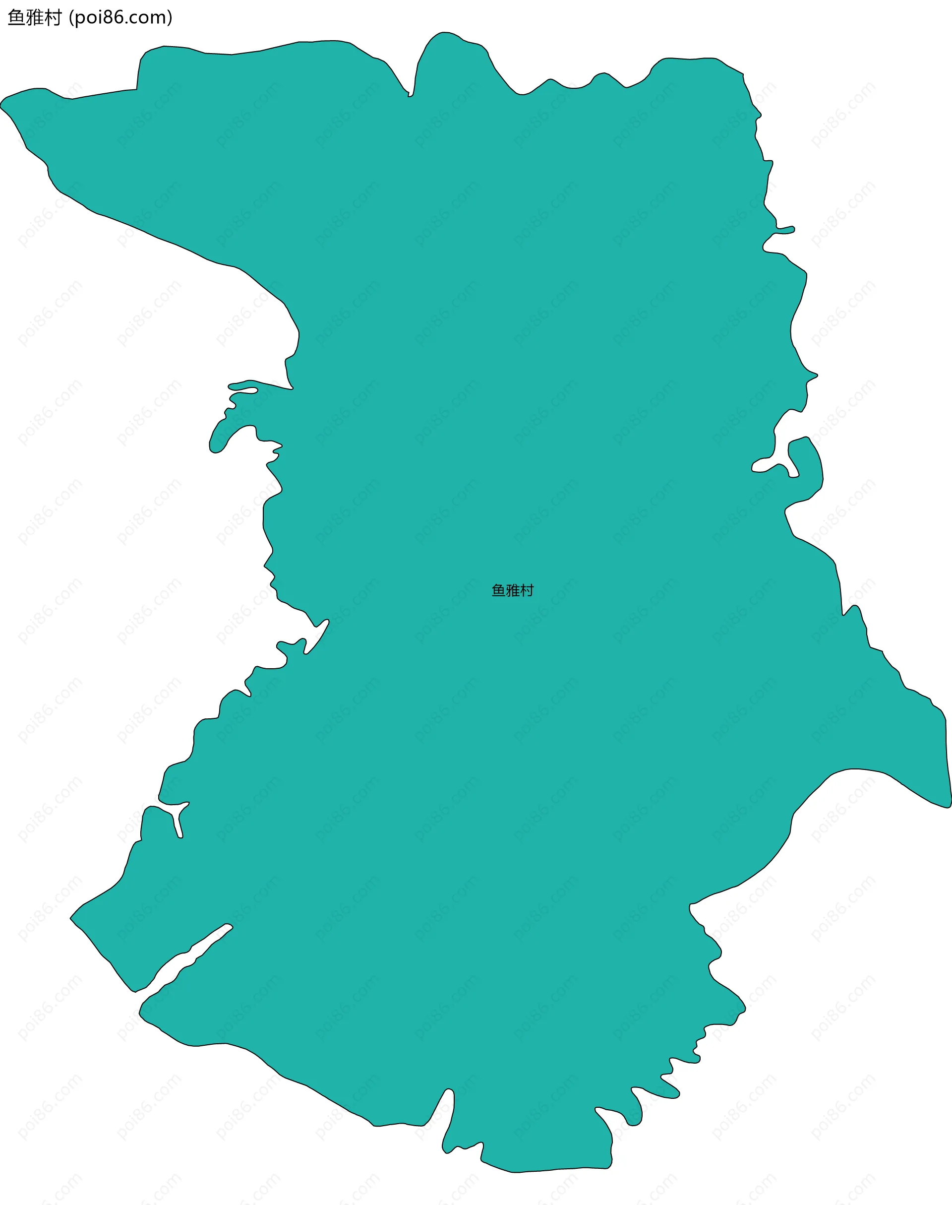 鱼雅村边界地图