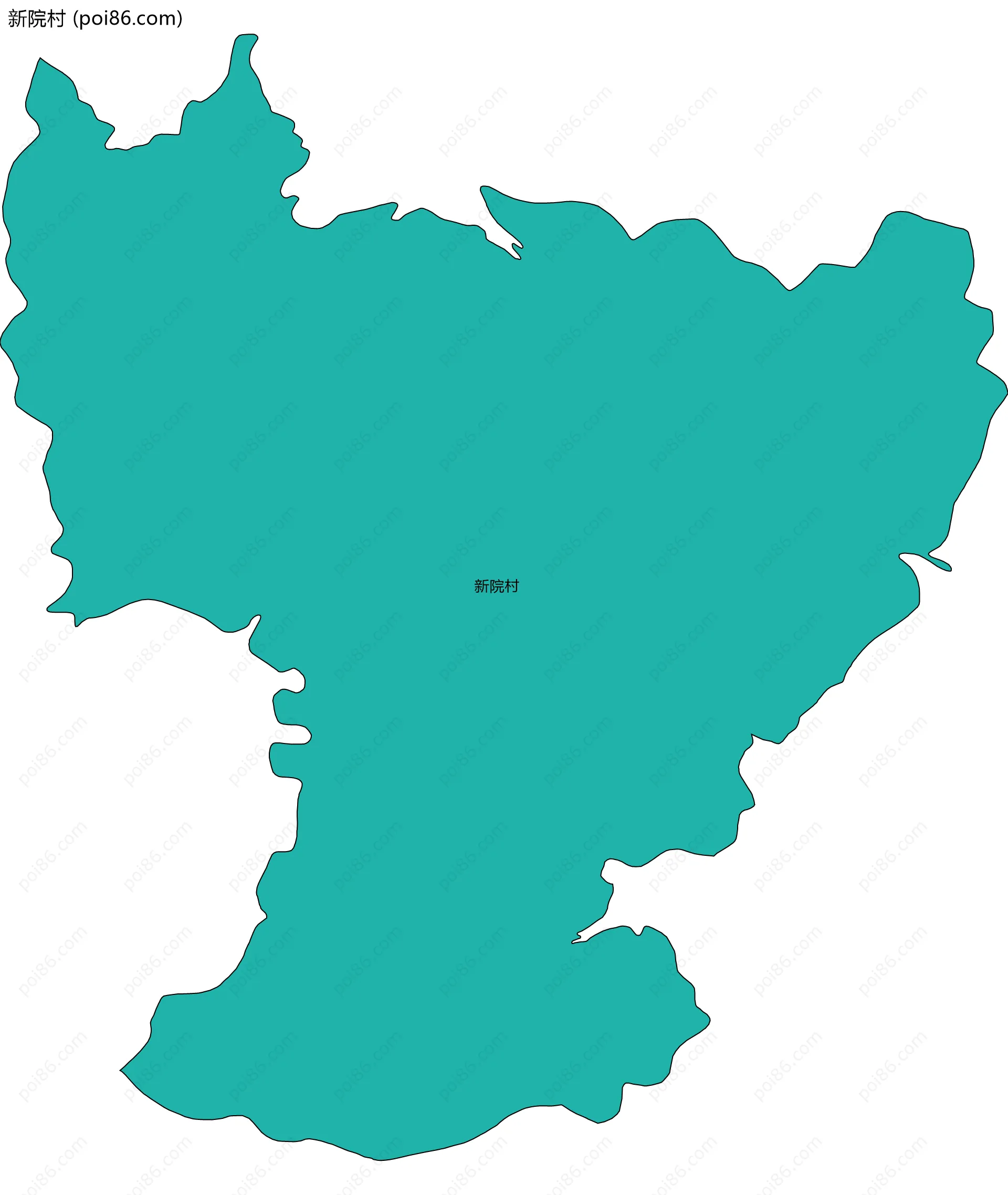 新院村边界地图