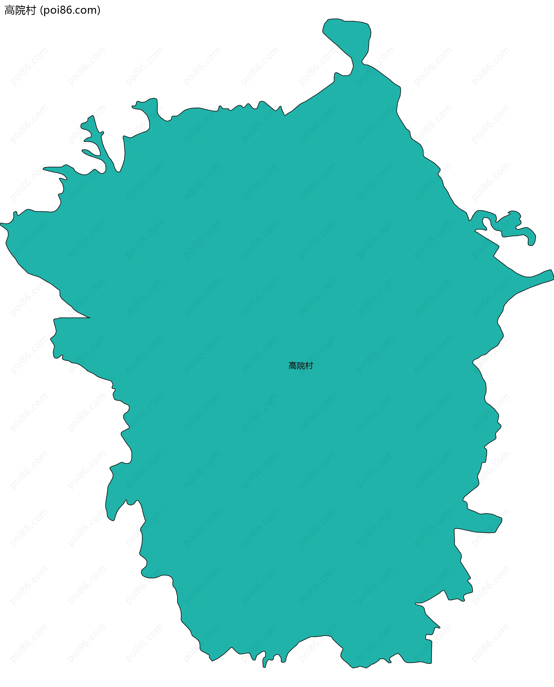 高院村边界地图