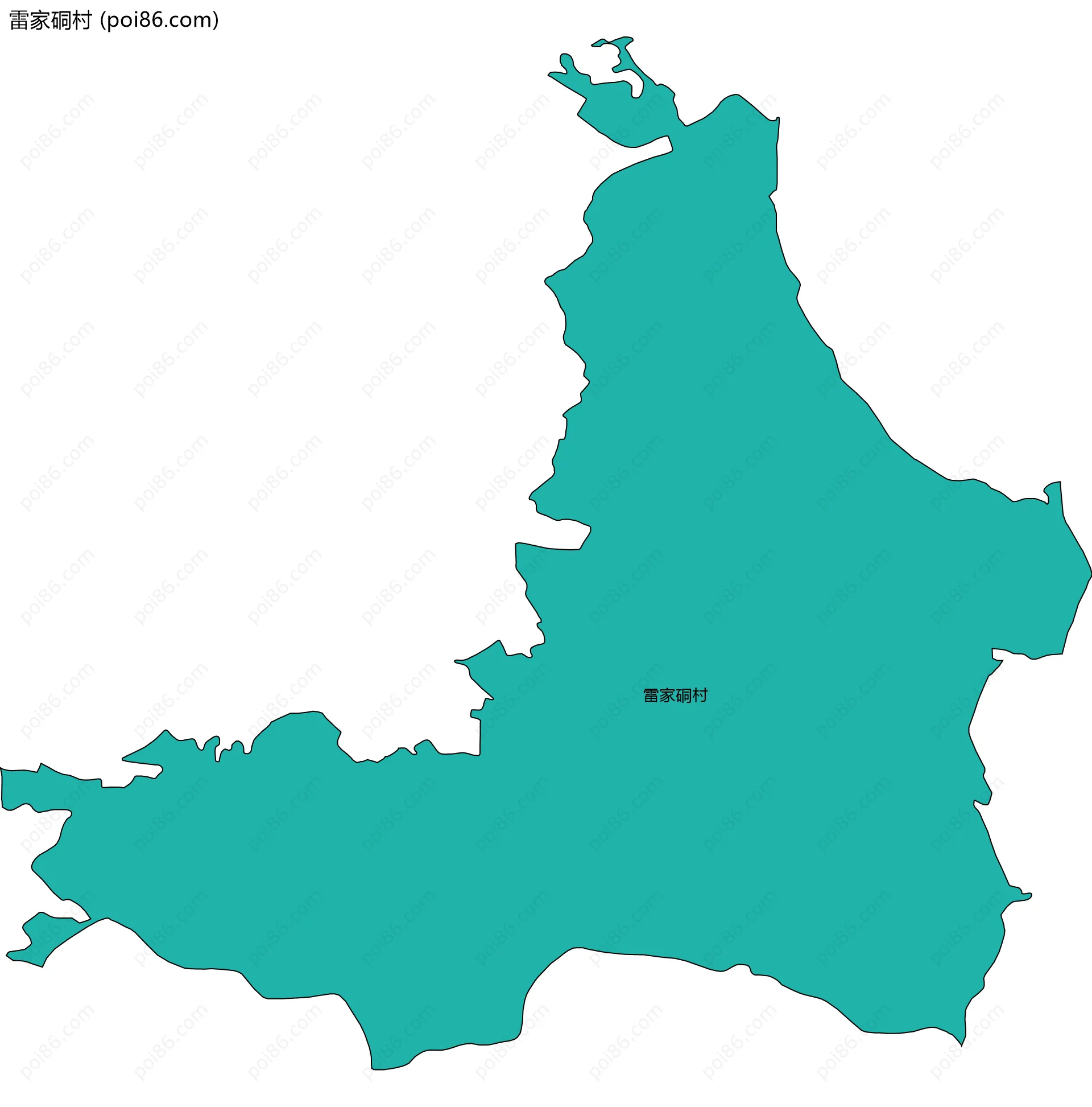 雷家硐村边界地图