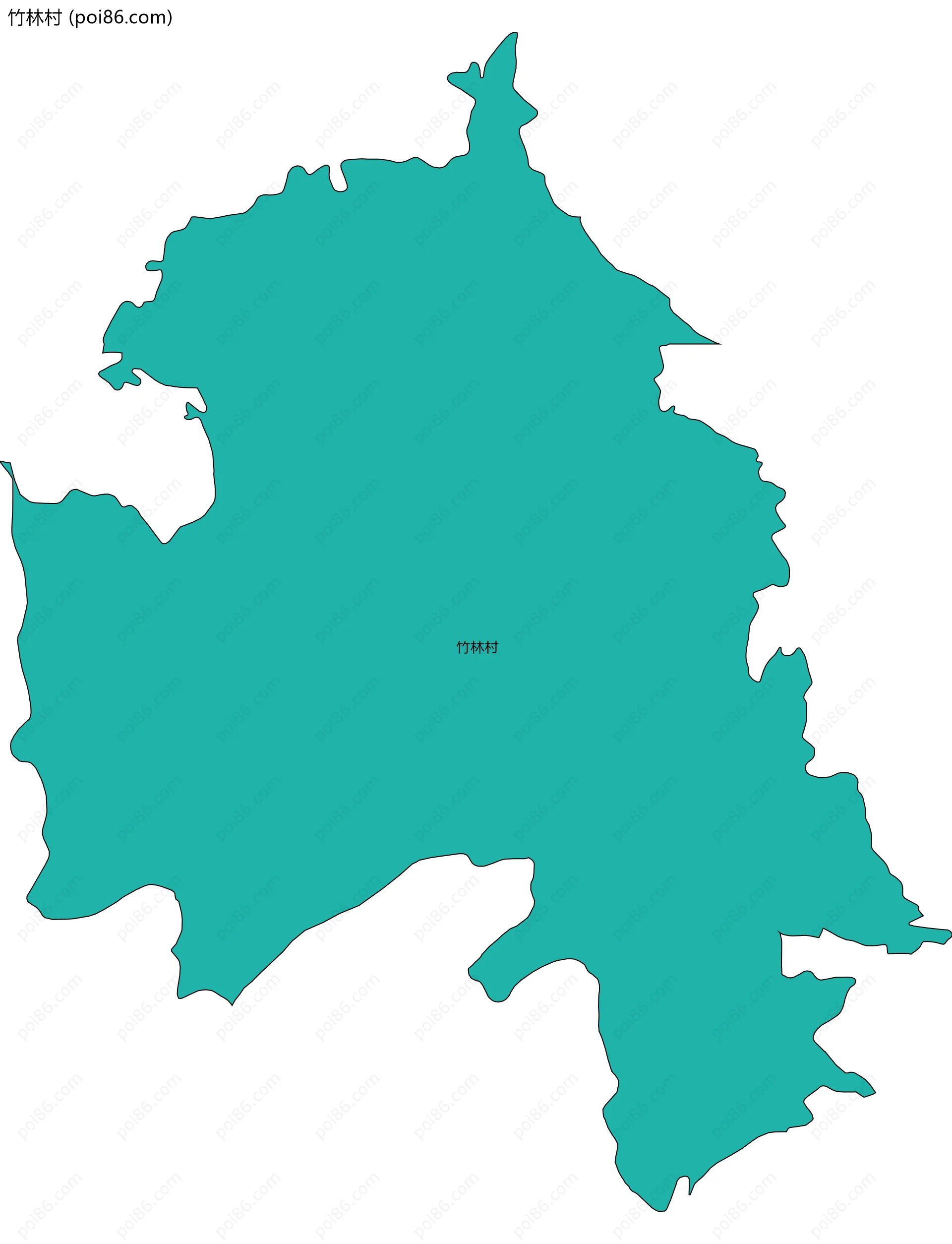 竹林村边界地图