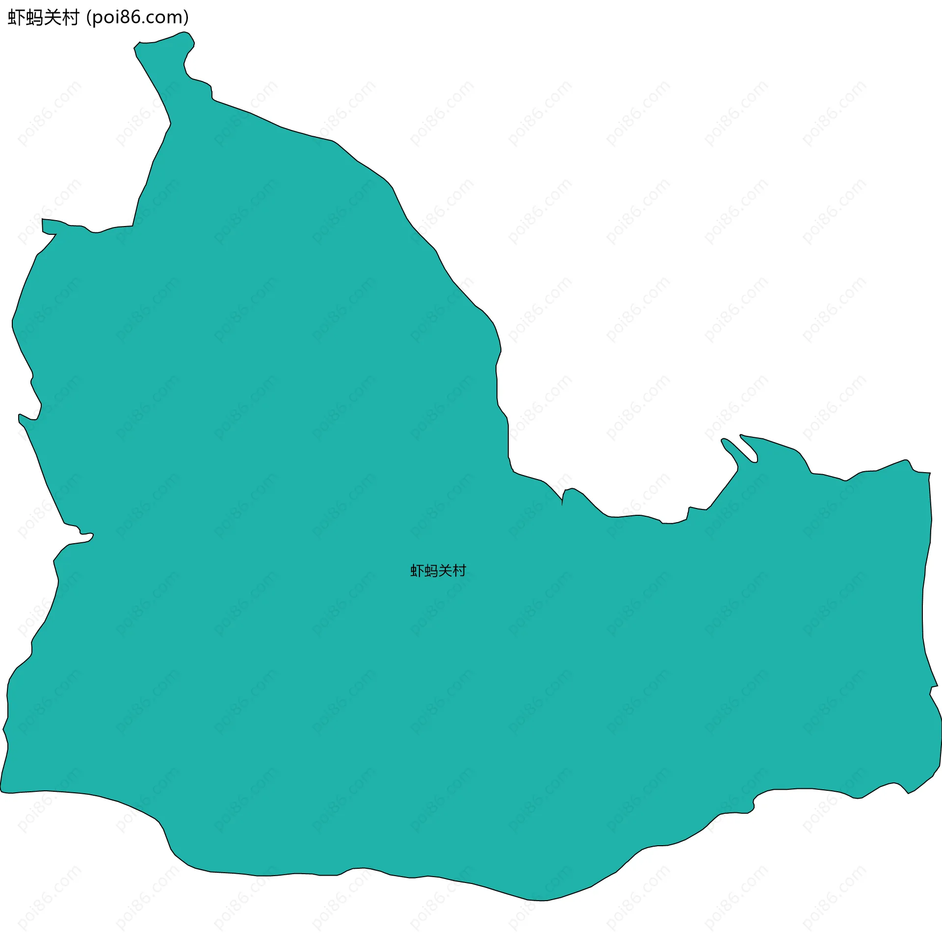 虾蚂关村边界地图