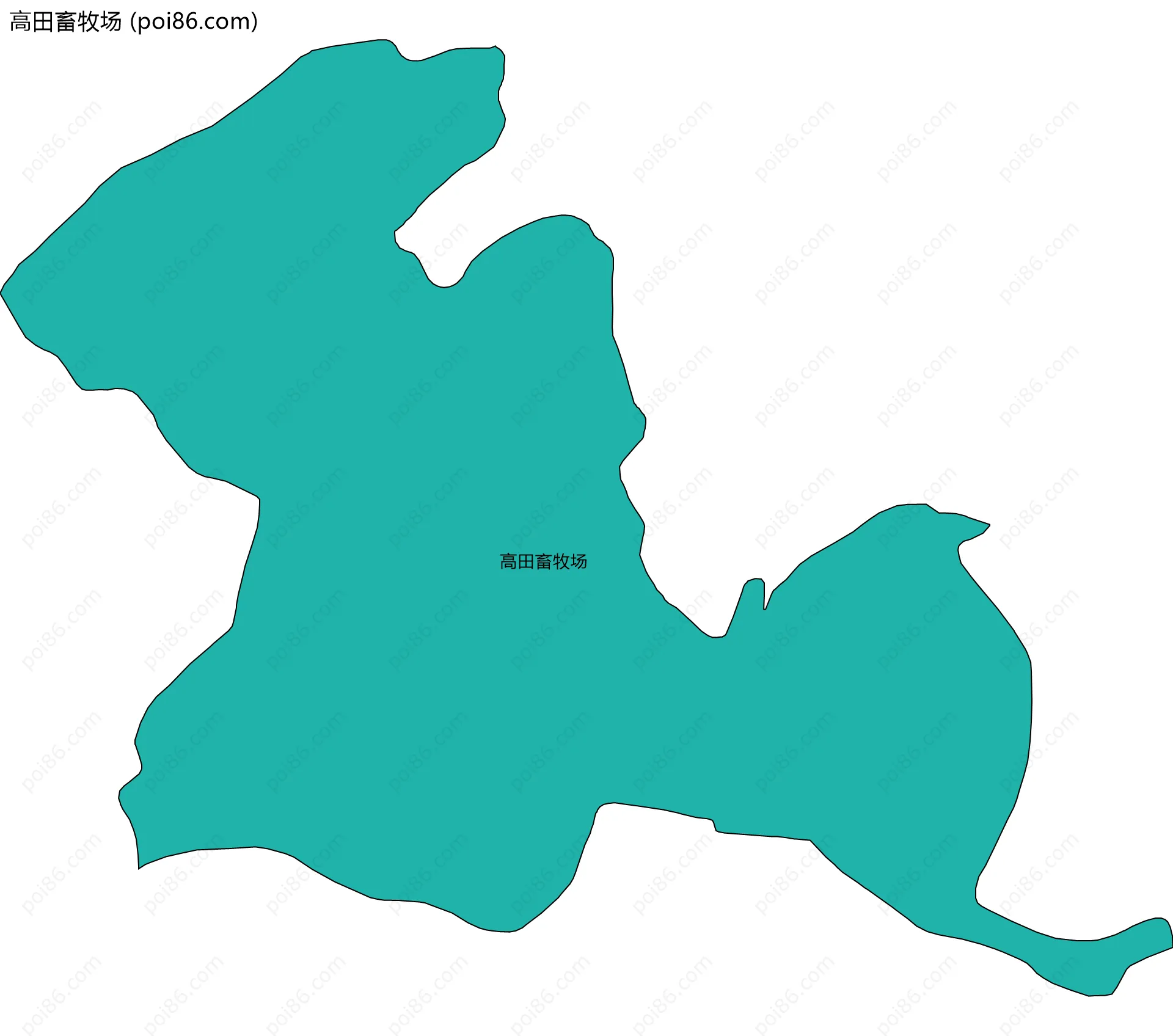 高田畜牧场边界地图