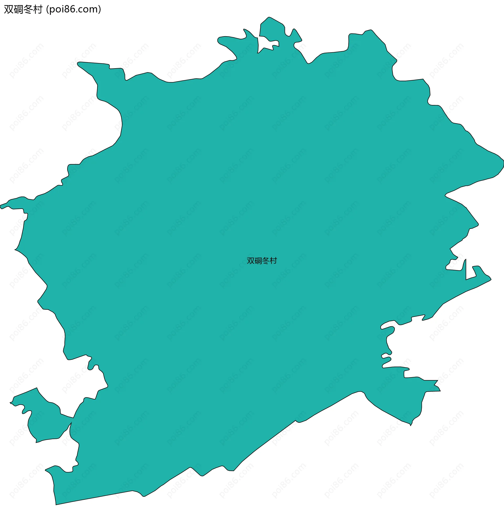 双硐冬村边界地图