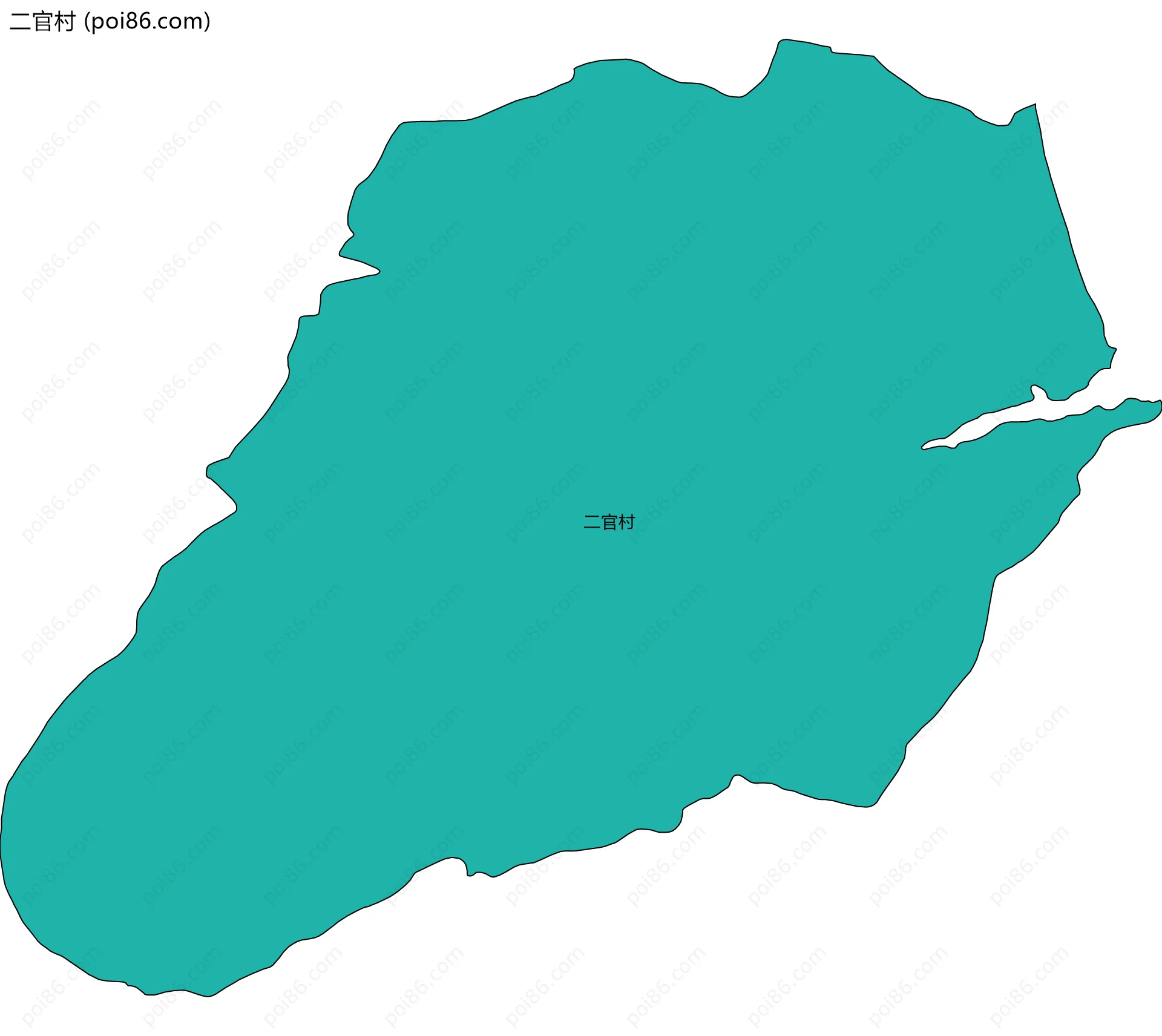 二官村边界地图