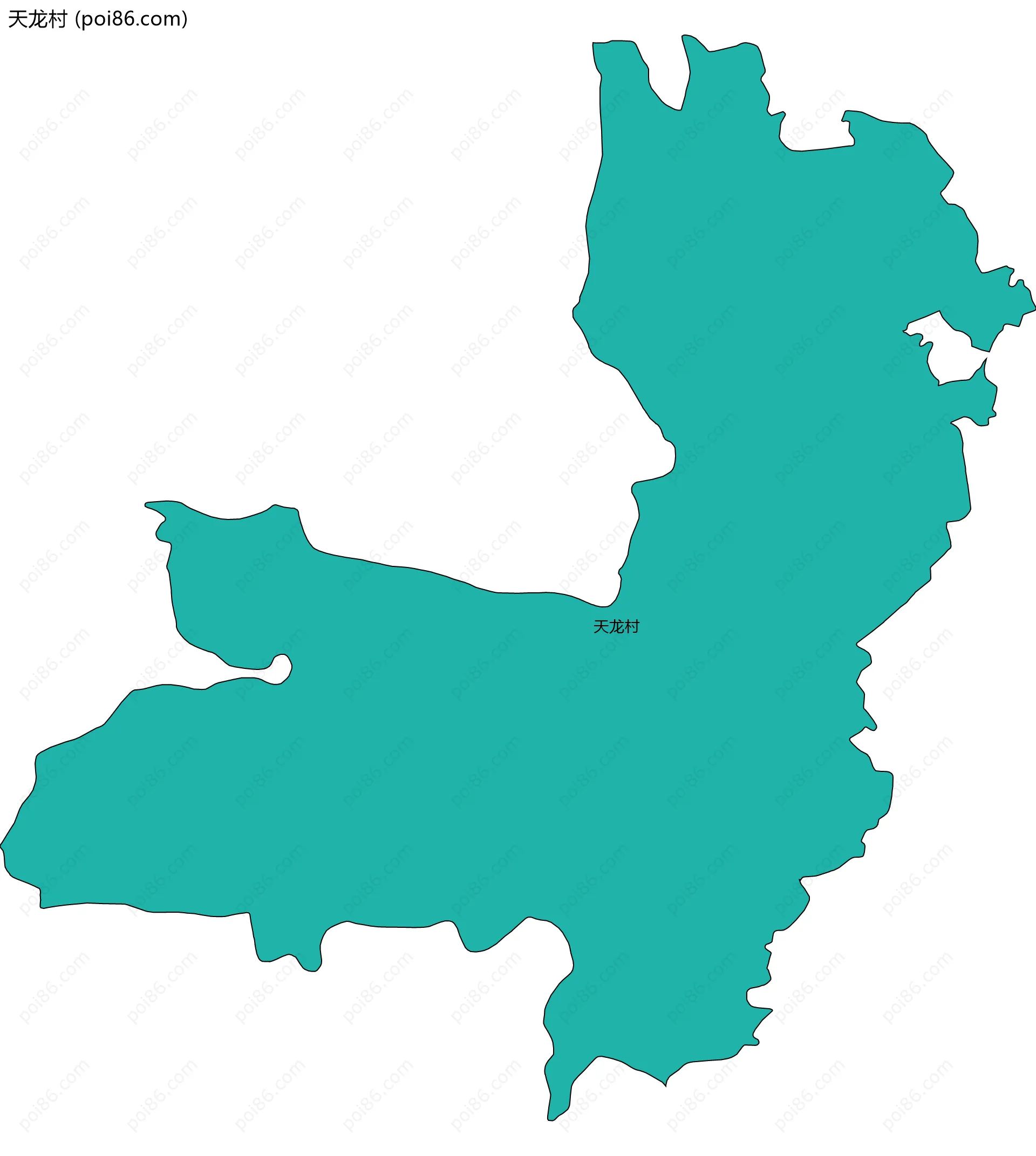 天龙村边界地图