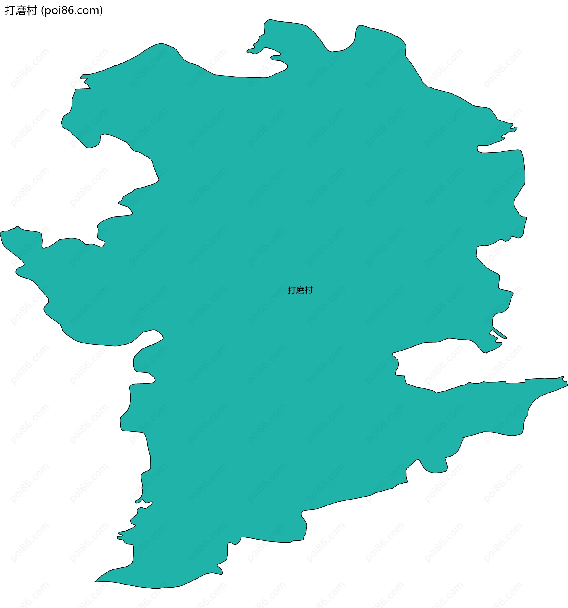 打磨村边界地图