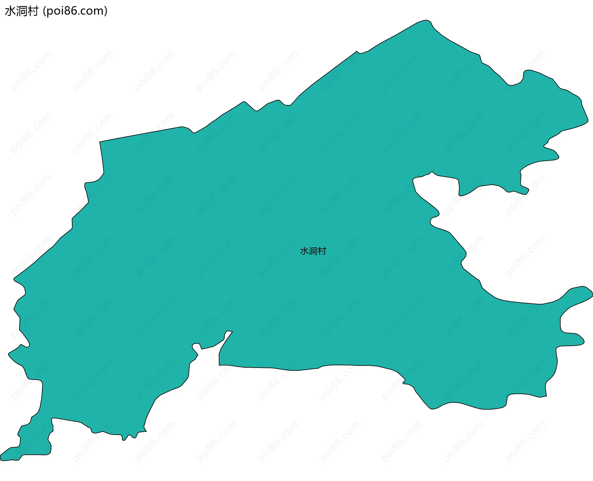 水洞村边界地图