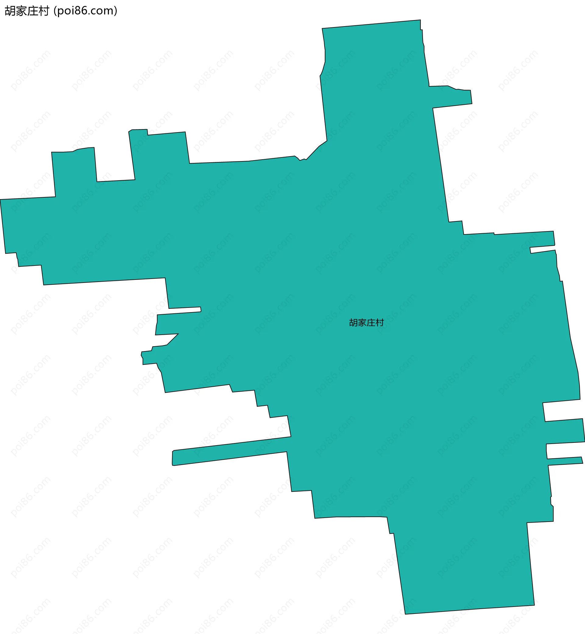 胡家庄村边界地图