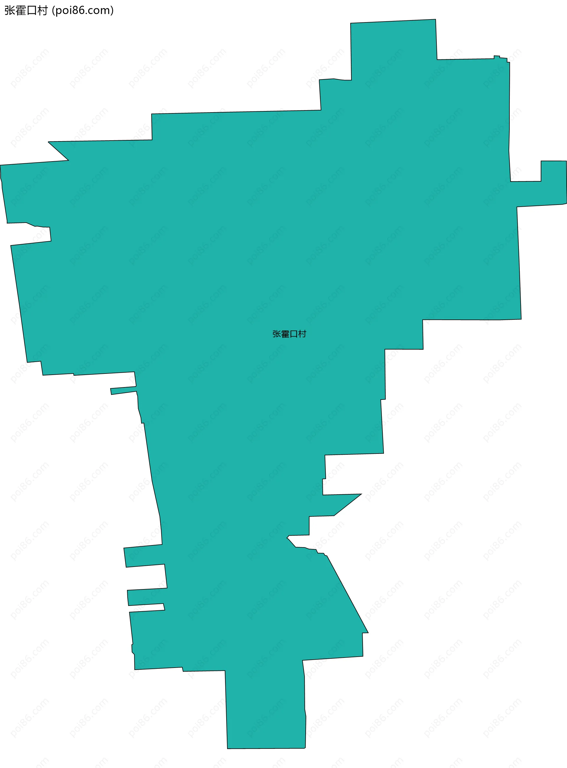 张霍口村边界地图