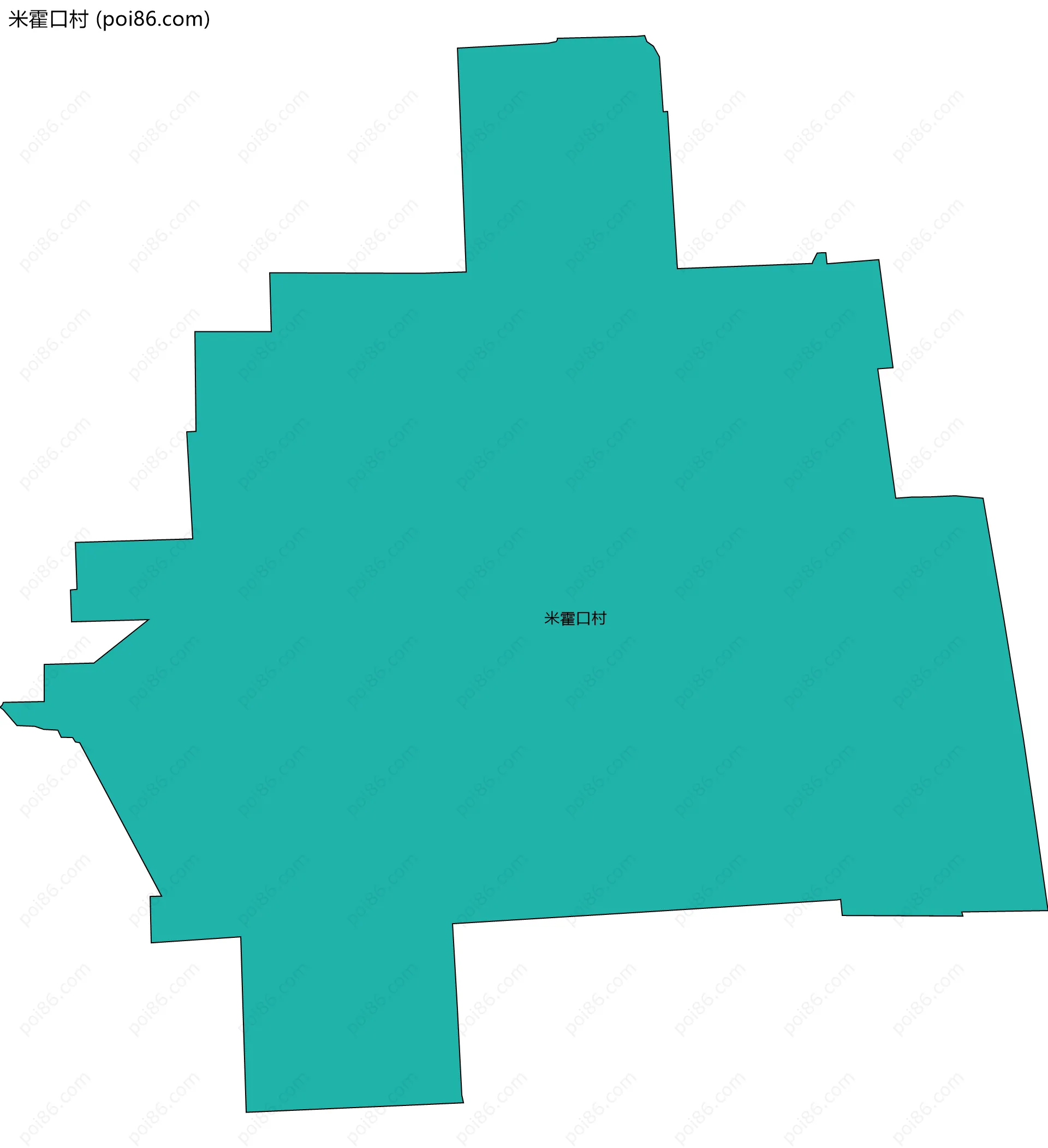 米霍口村边界地图