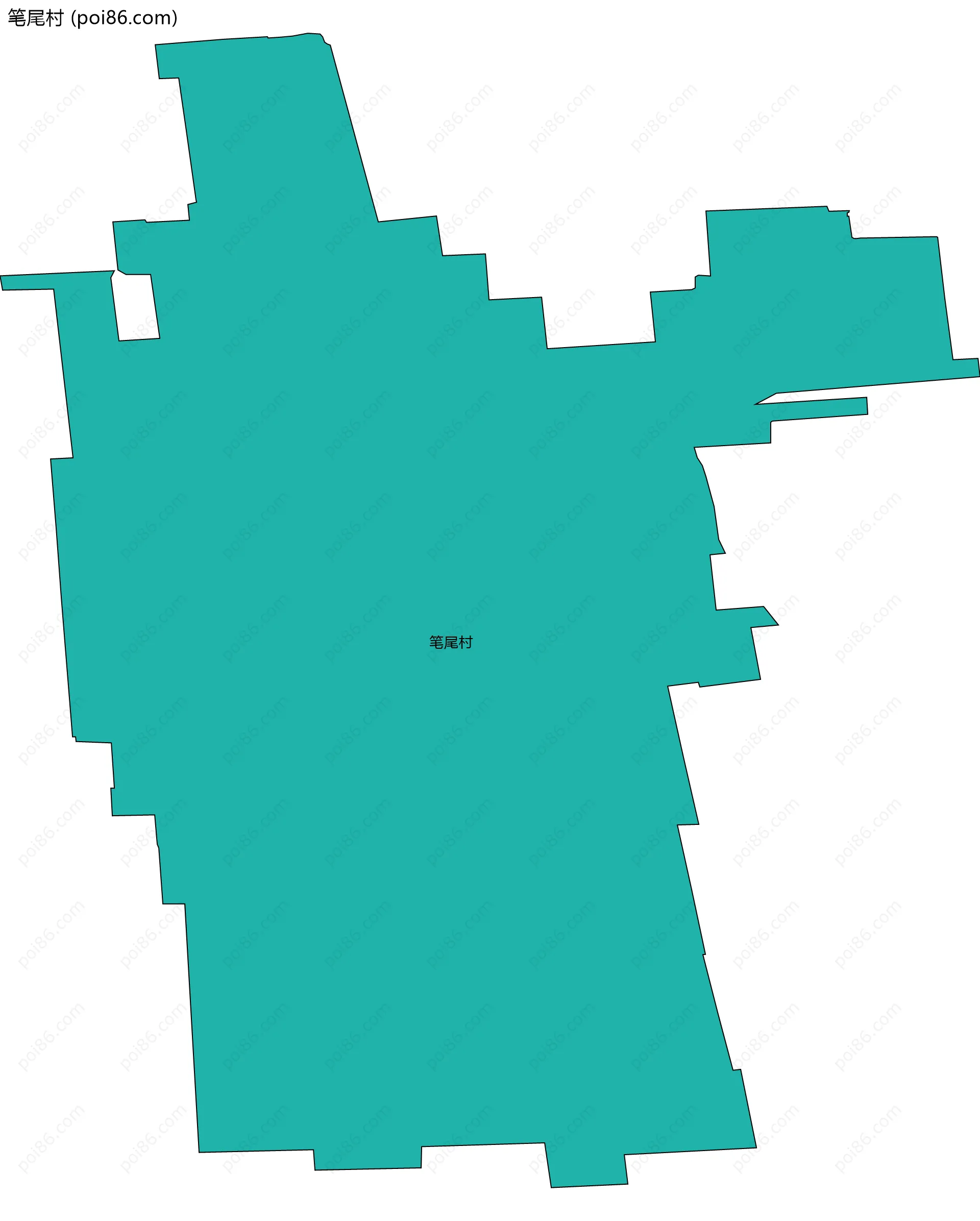 笔尾村边界地图