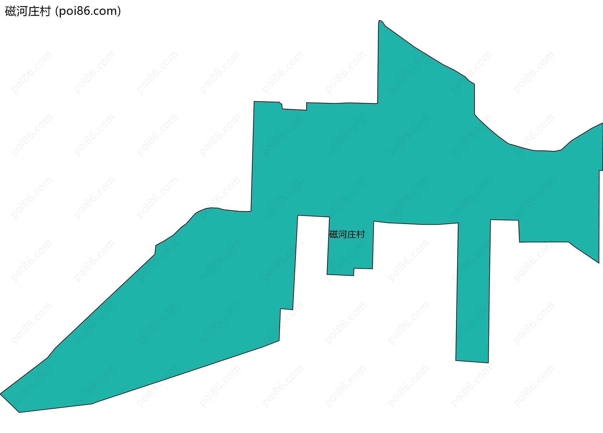 磁河庄村边界地图