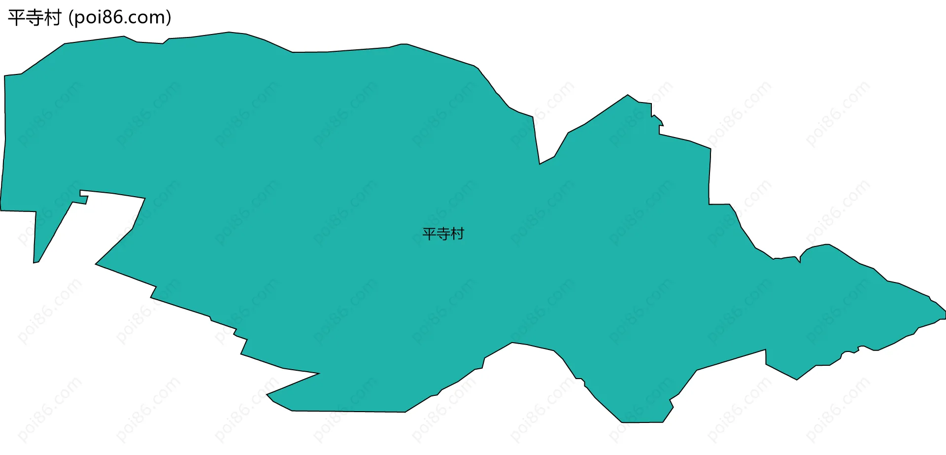 平寺村边界地图