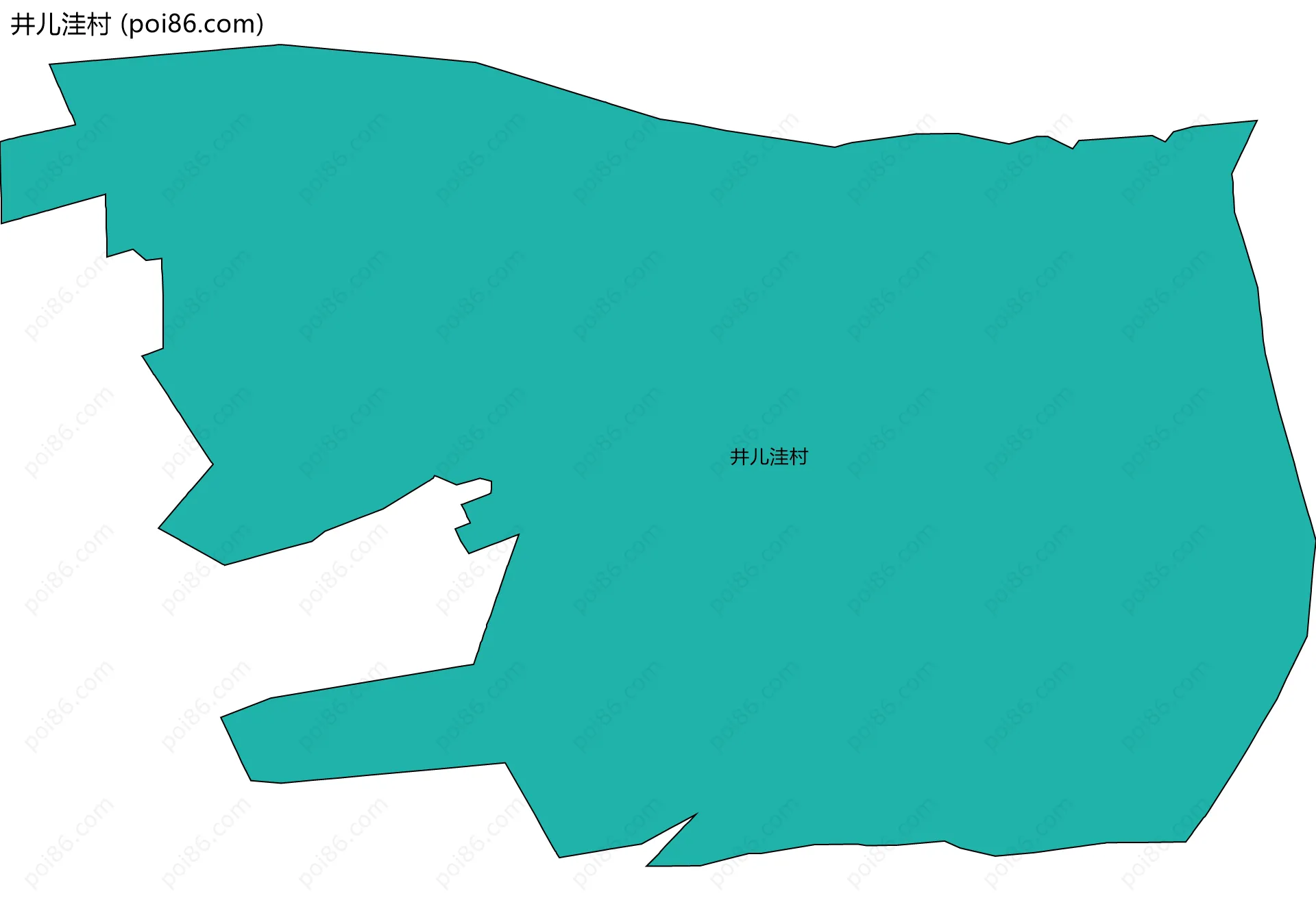 井儿洼村边界地图