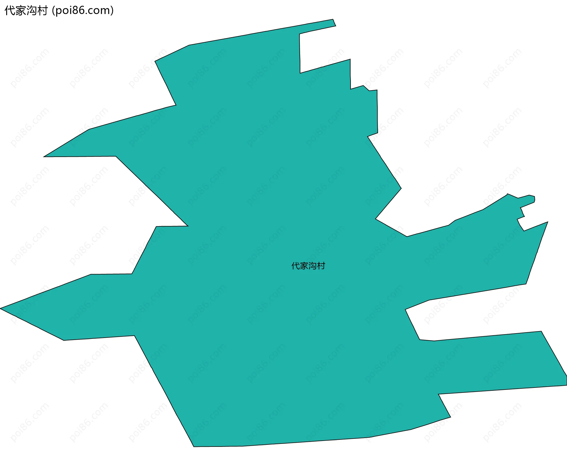 代家沟村边界地图