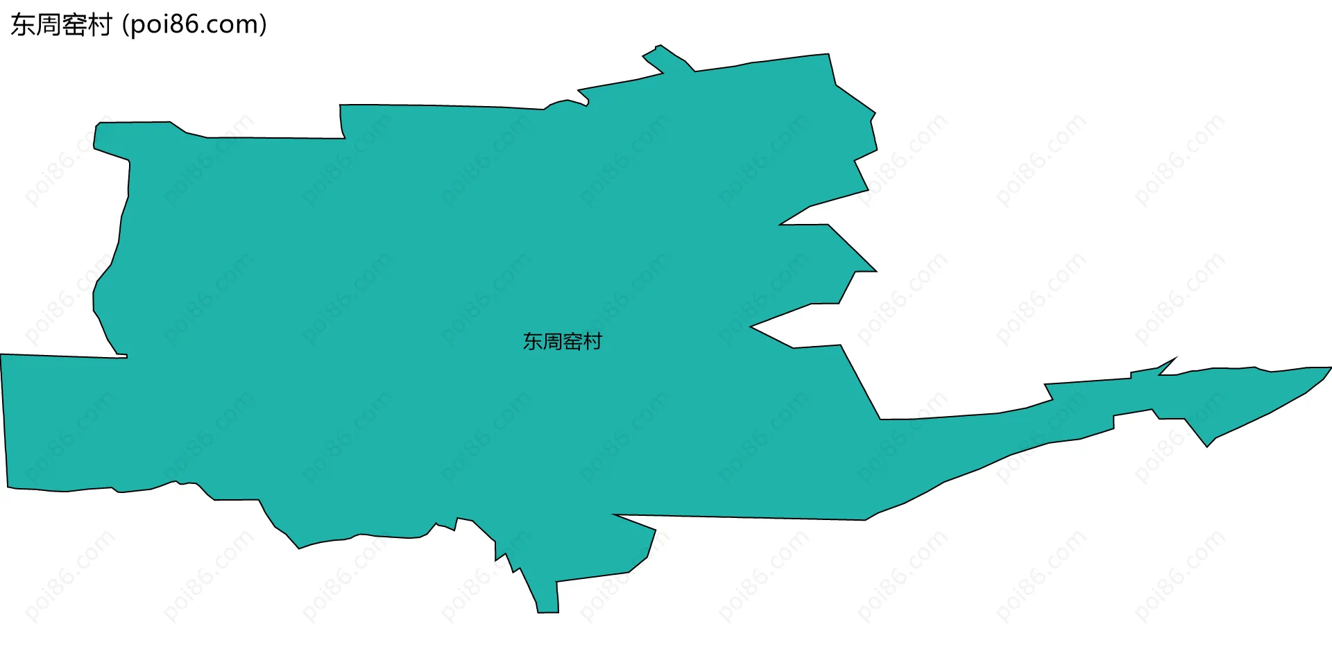 东周窑村边界地图