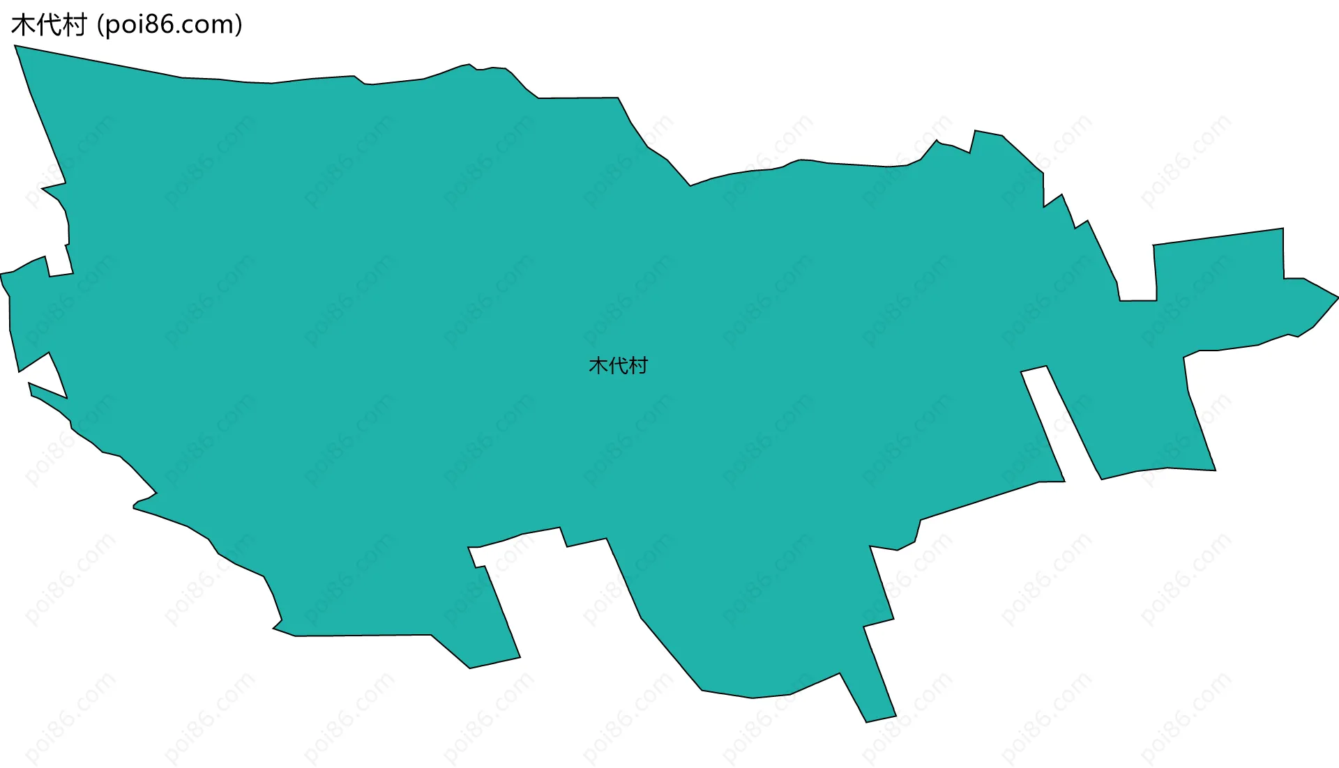 木代村边界地图