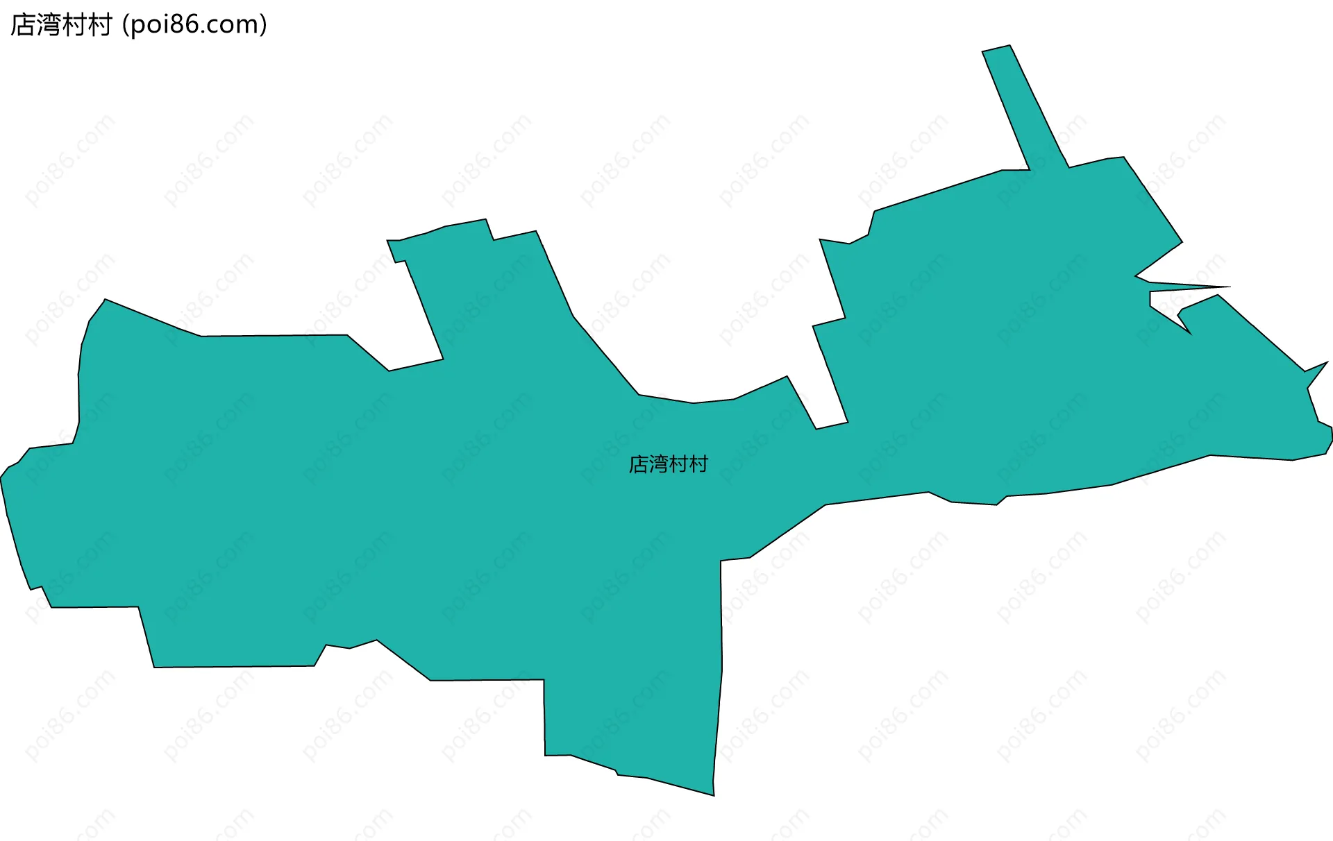 店湾村村边界地图