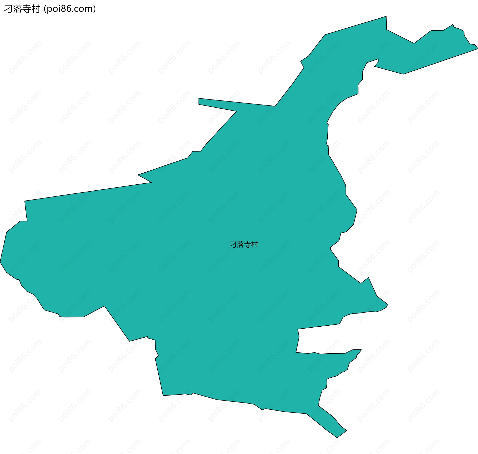 刁落寺村边界地图