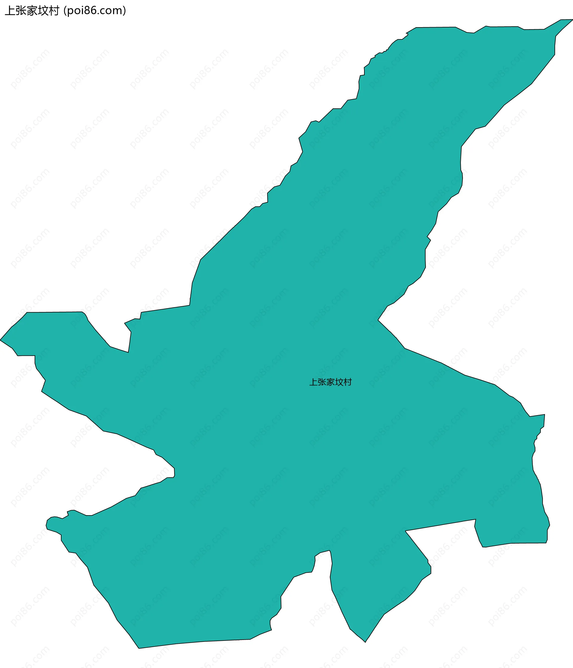 上张家坟村边界地图
