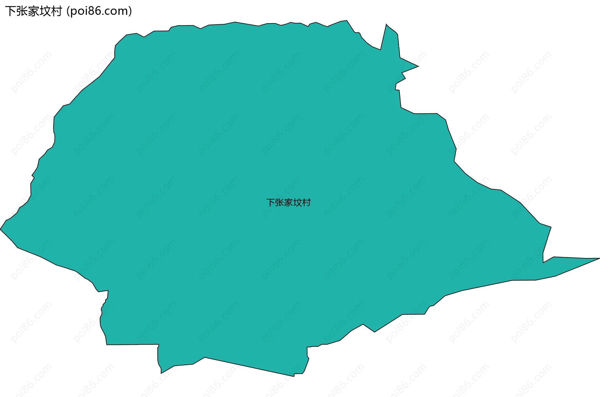 下张家坟村边界地图
