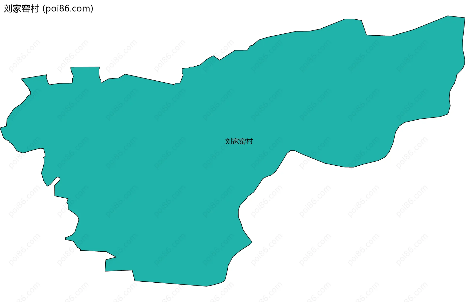刘家窑村边界地图