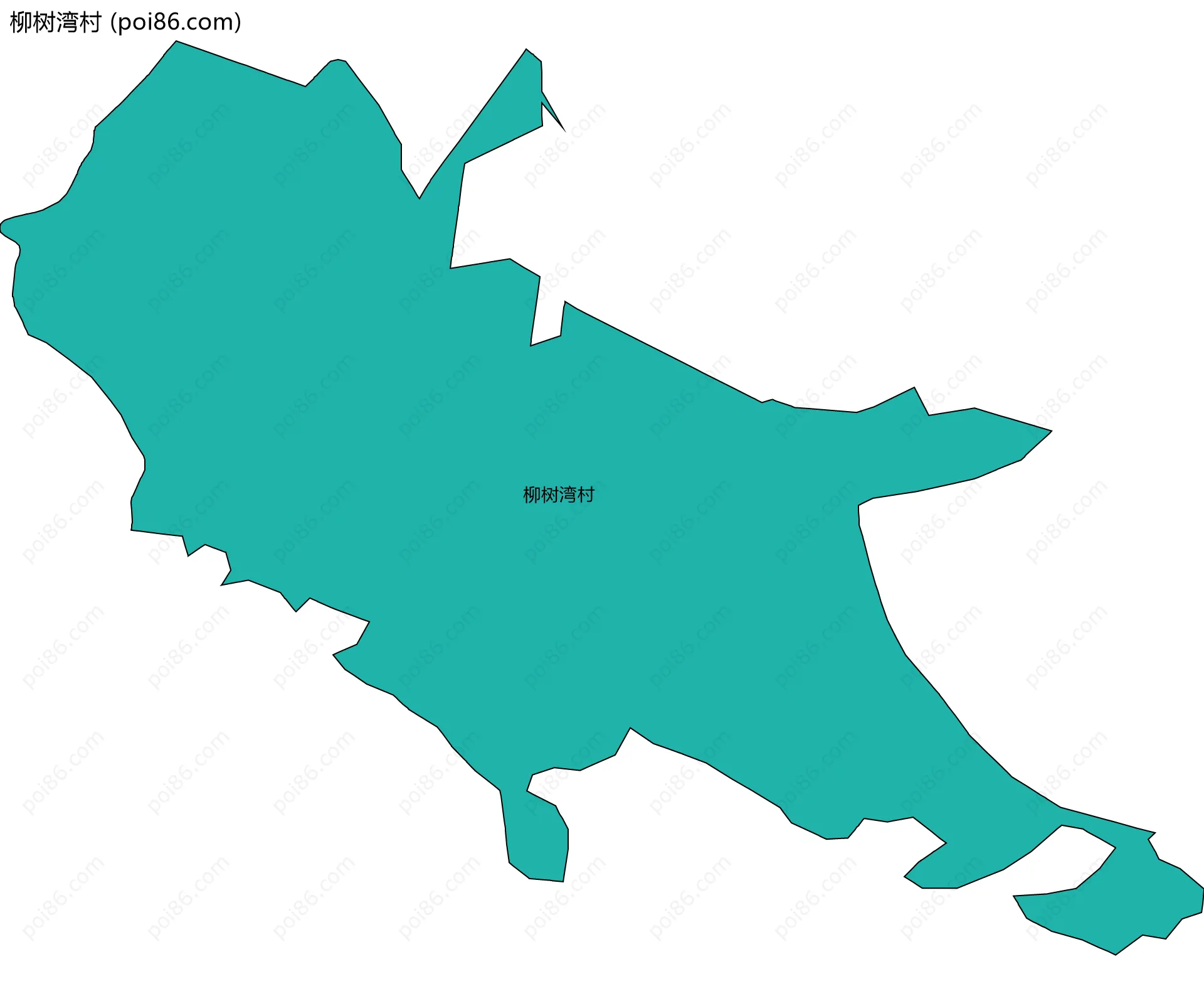 柳树湾村边界地图