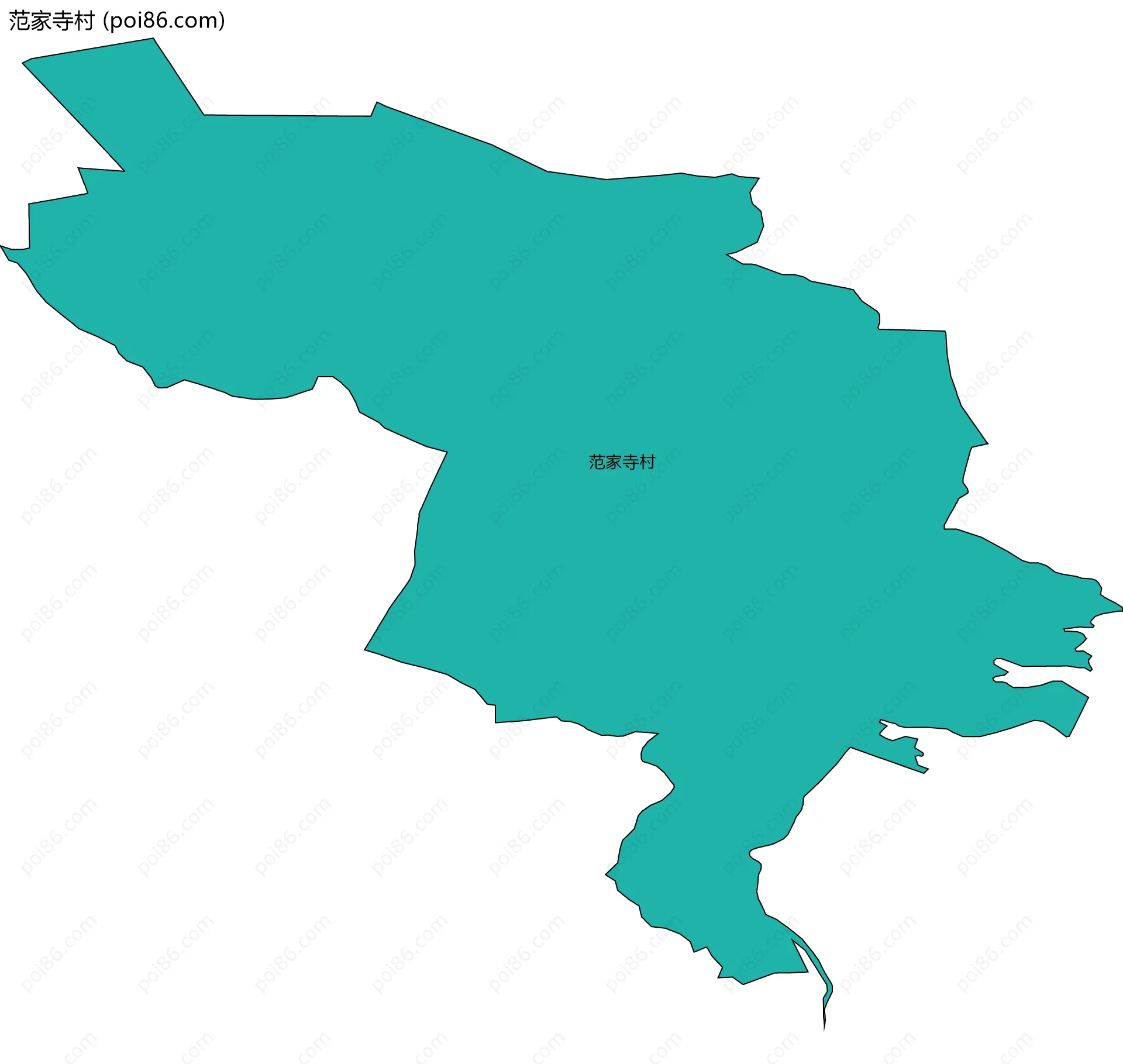 范家寺村边界地图