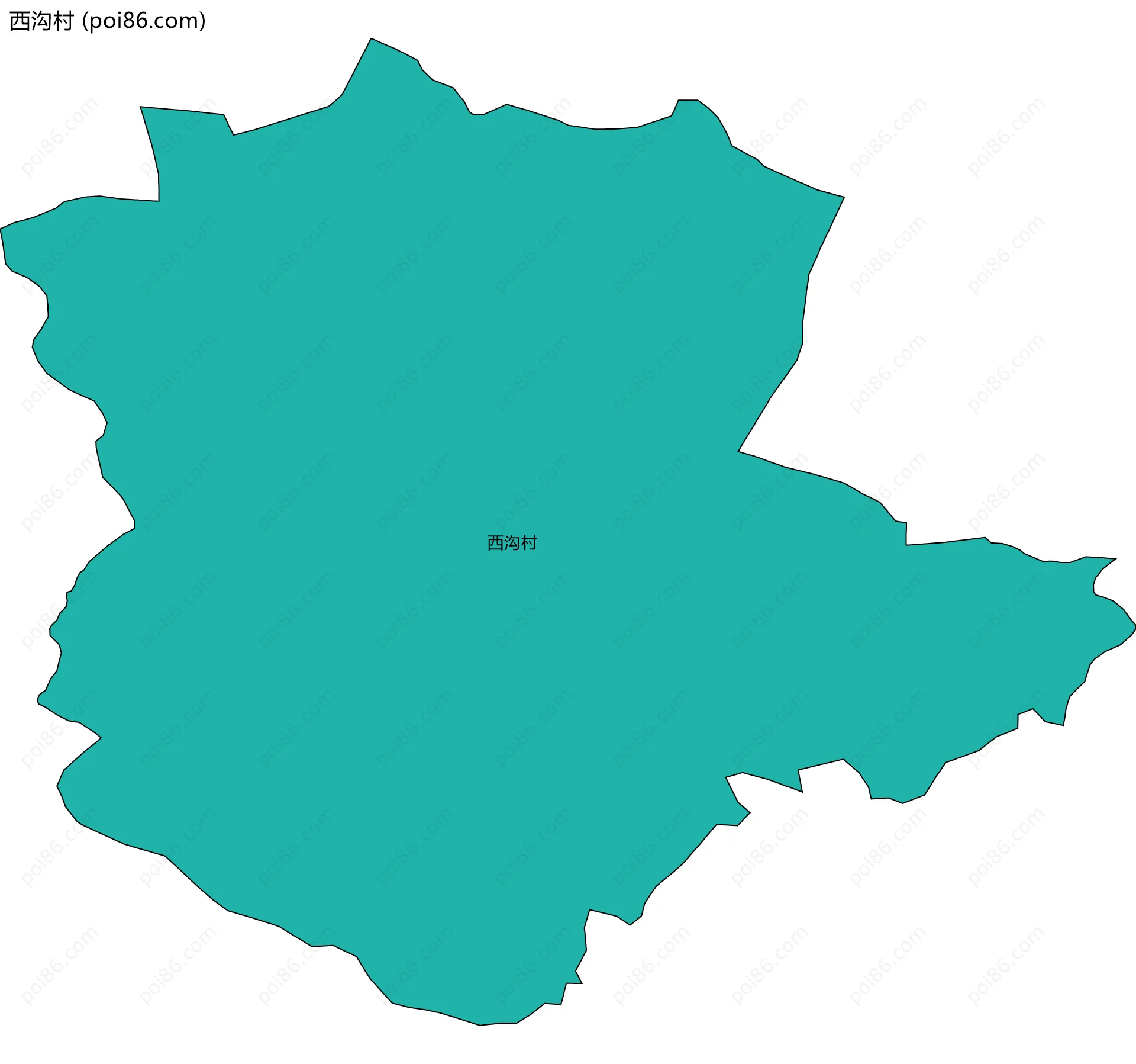 西沟村边界地图