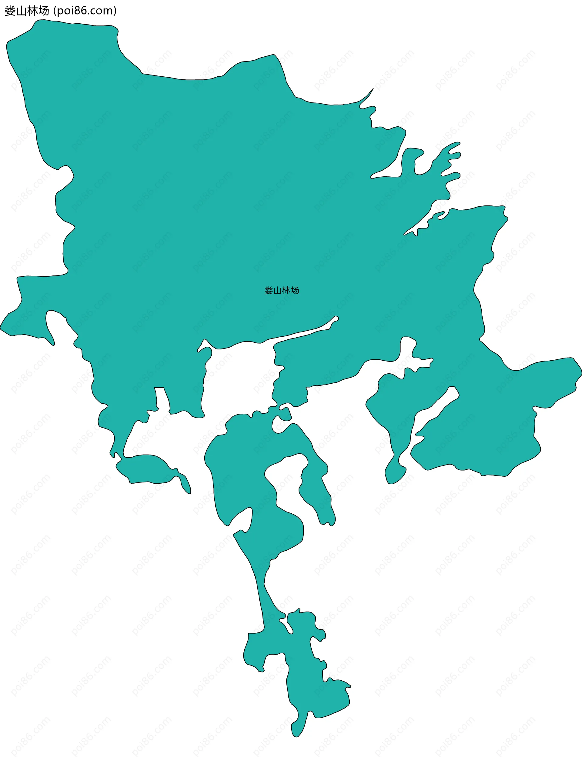 娄山林场边界地图