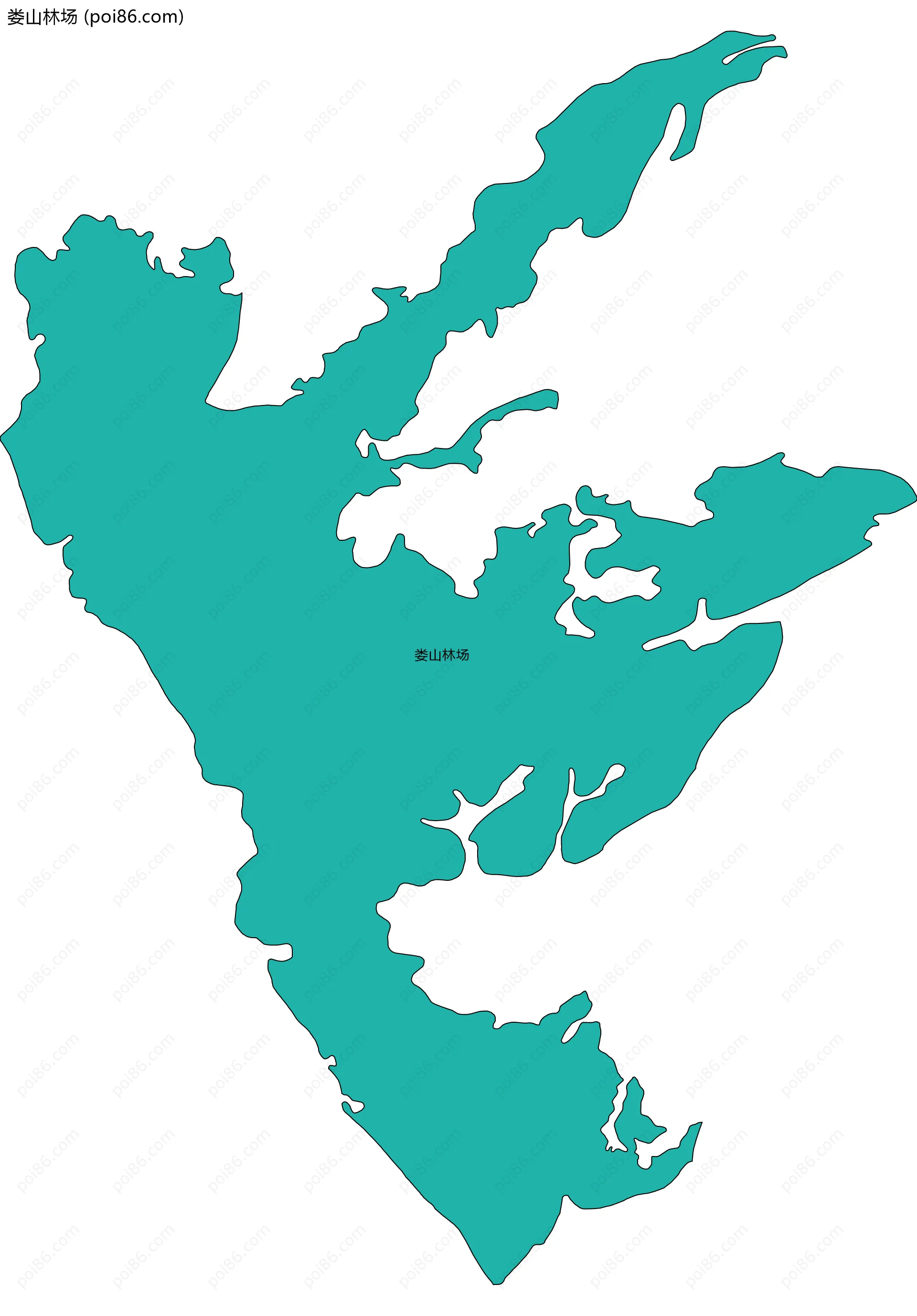 娄山林场边界地图