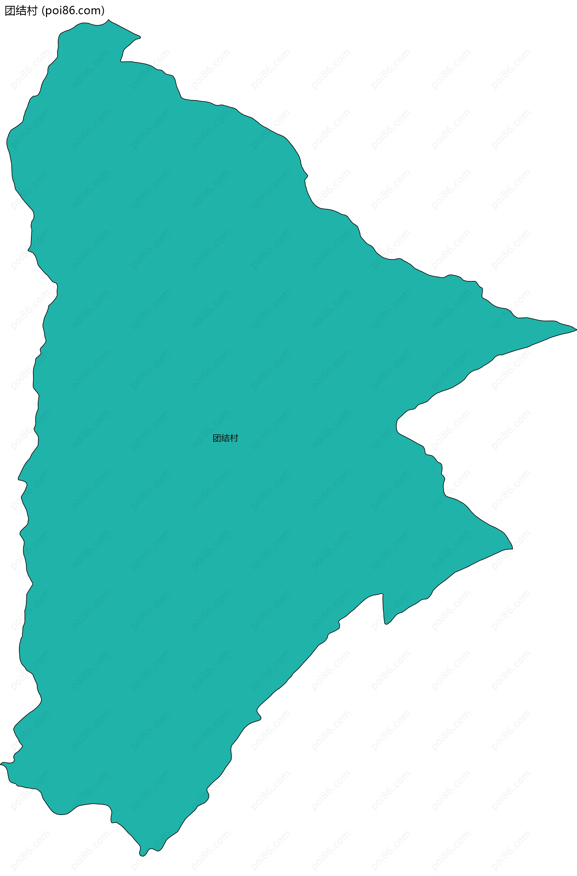 团结村边界地图