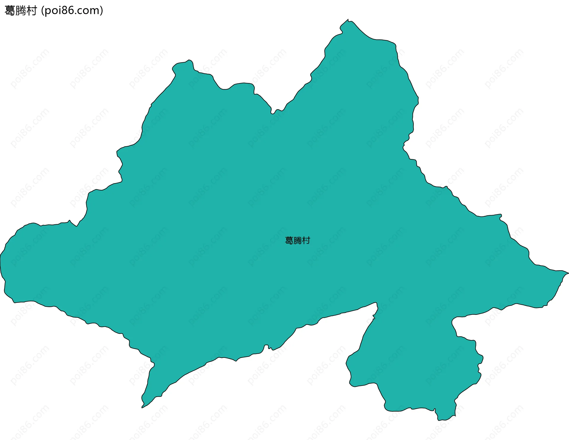 葛腾村边界地图