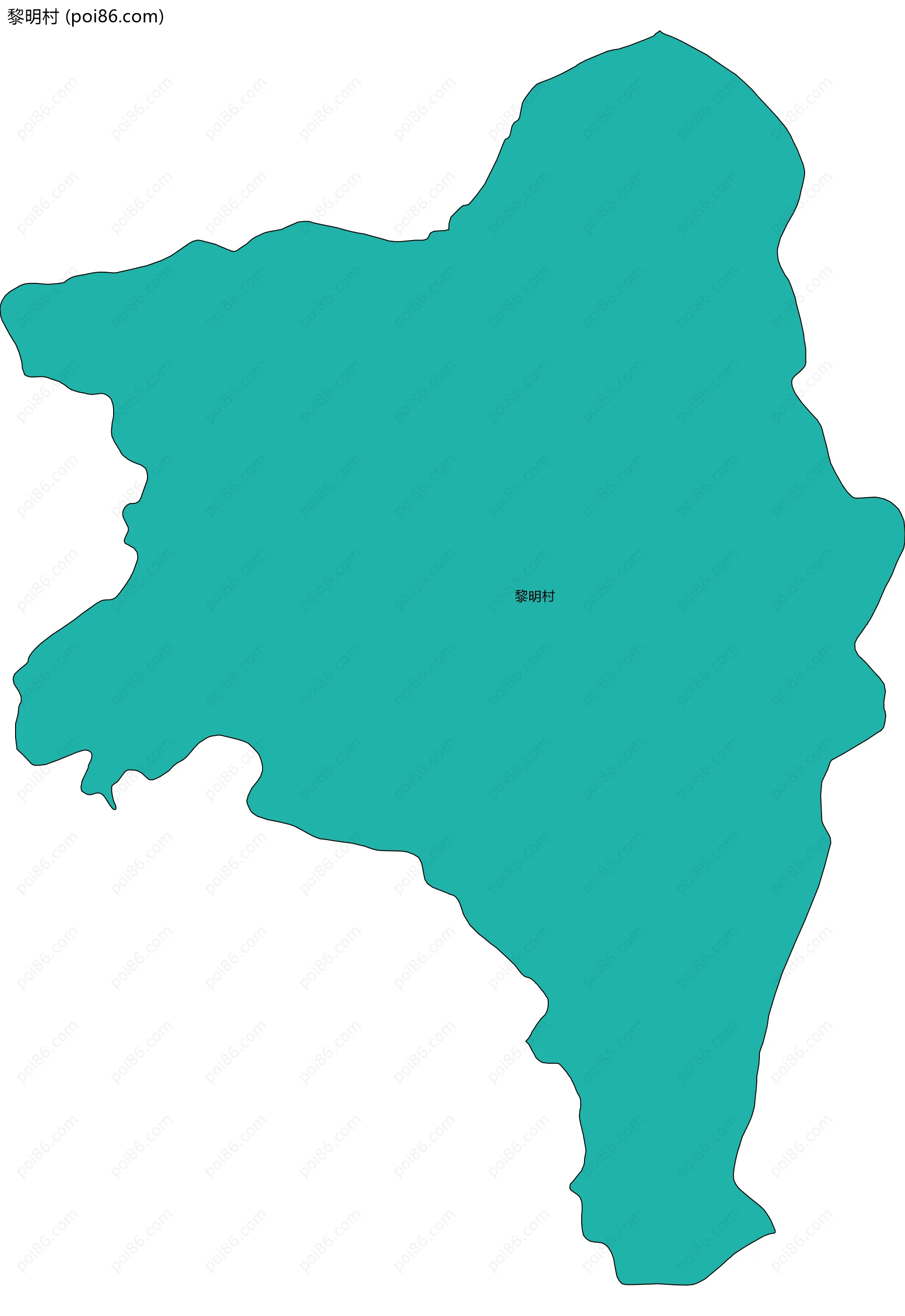 黎明村边界地图