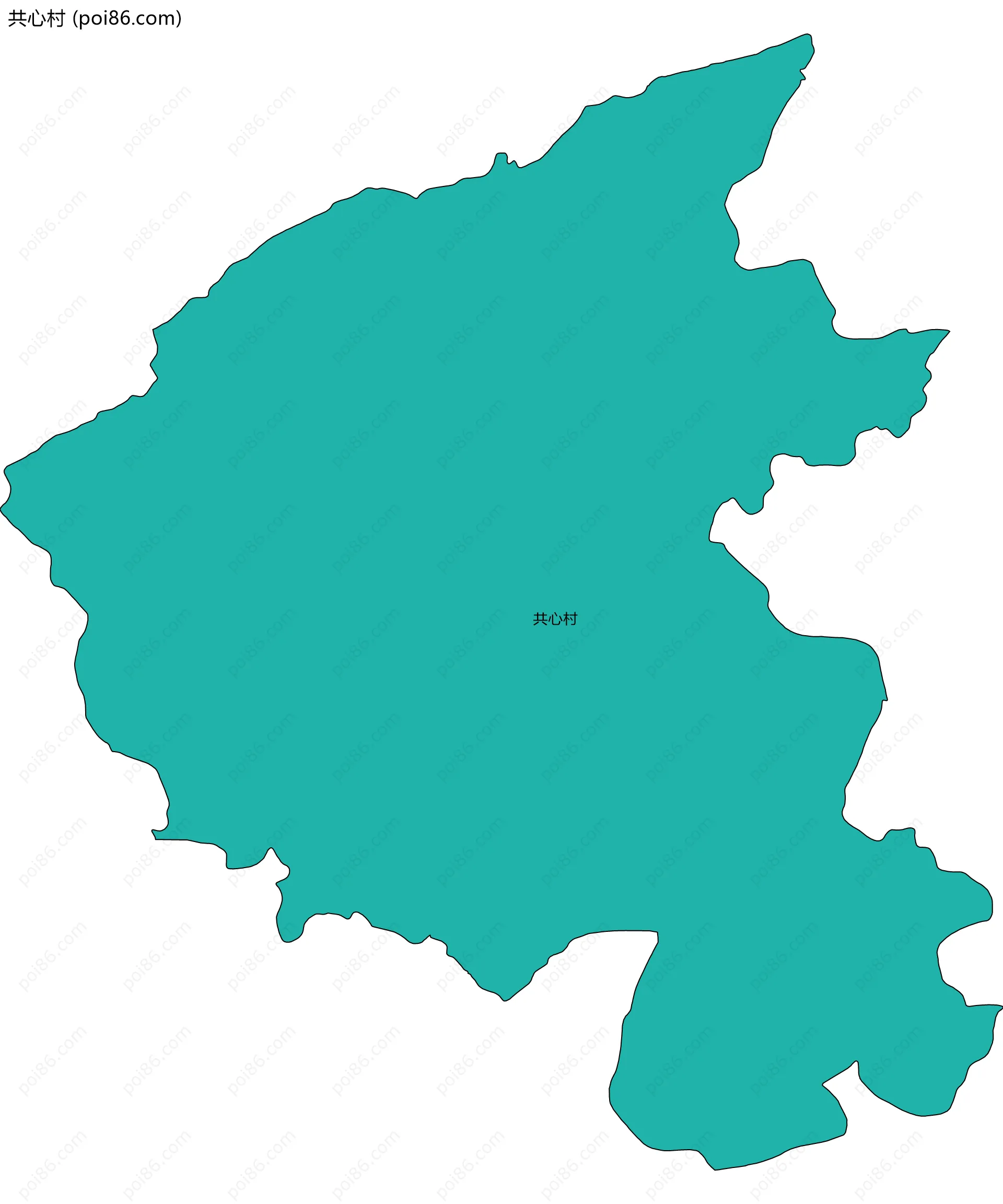 共心村边界地图