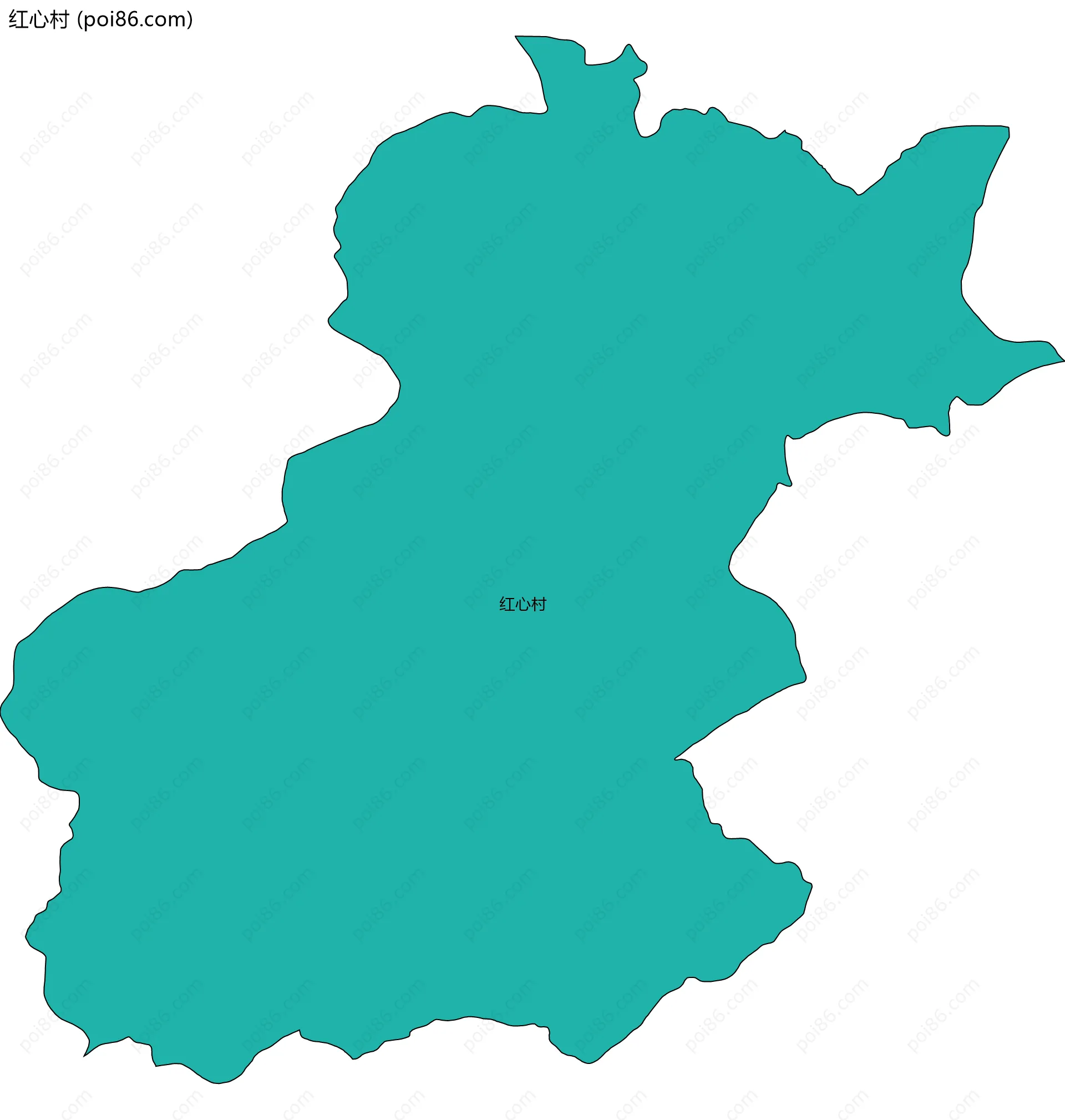 红心村边界地图