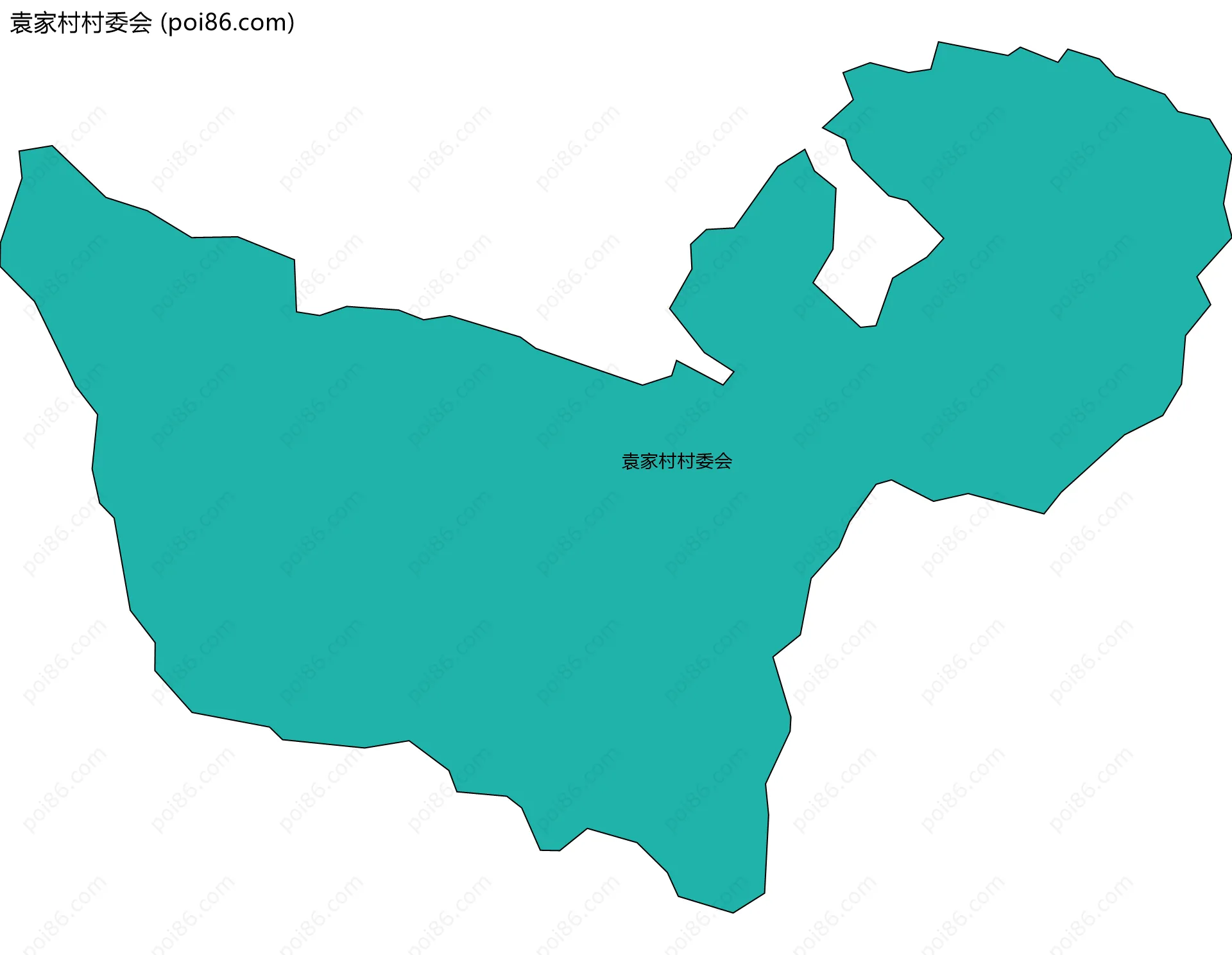 袁家村村委会边界地图
