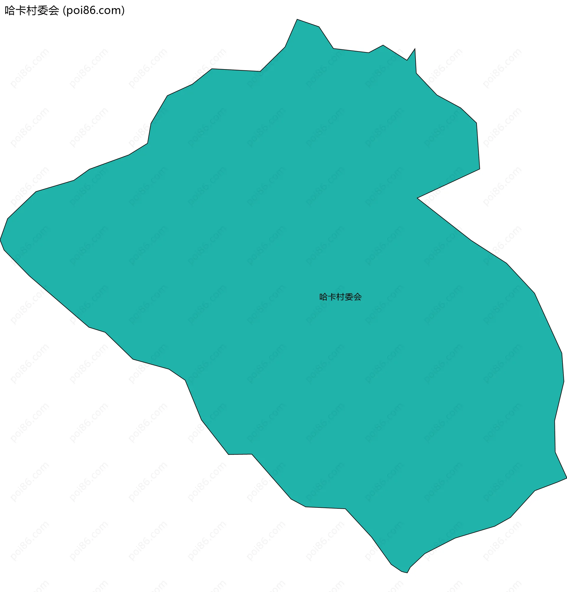 哈卡村委会边界地图