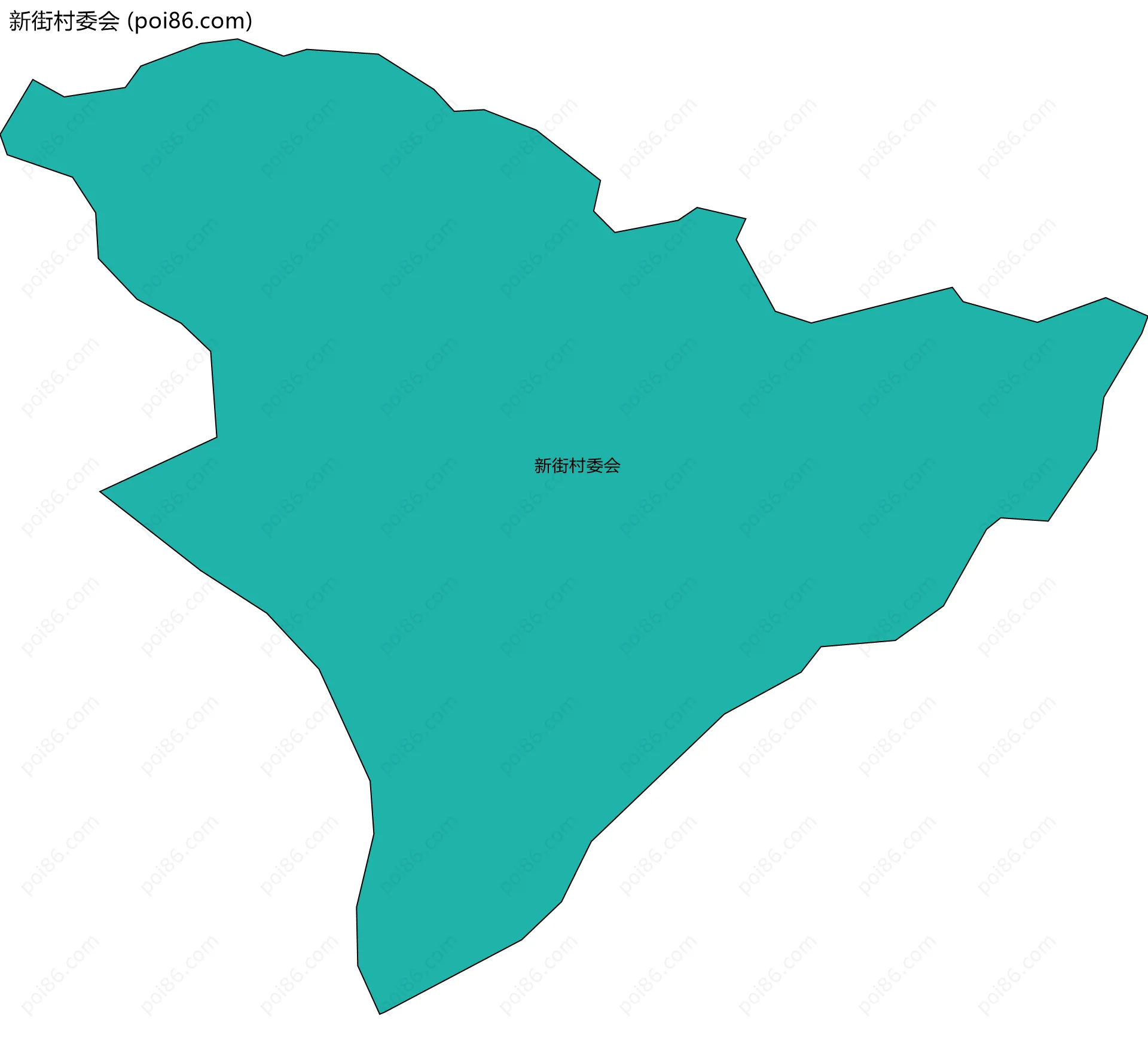 新街村委会边界地图