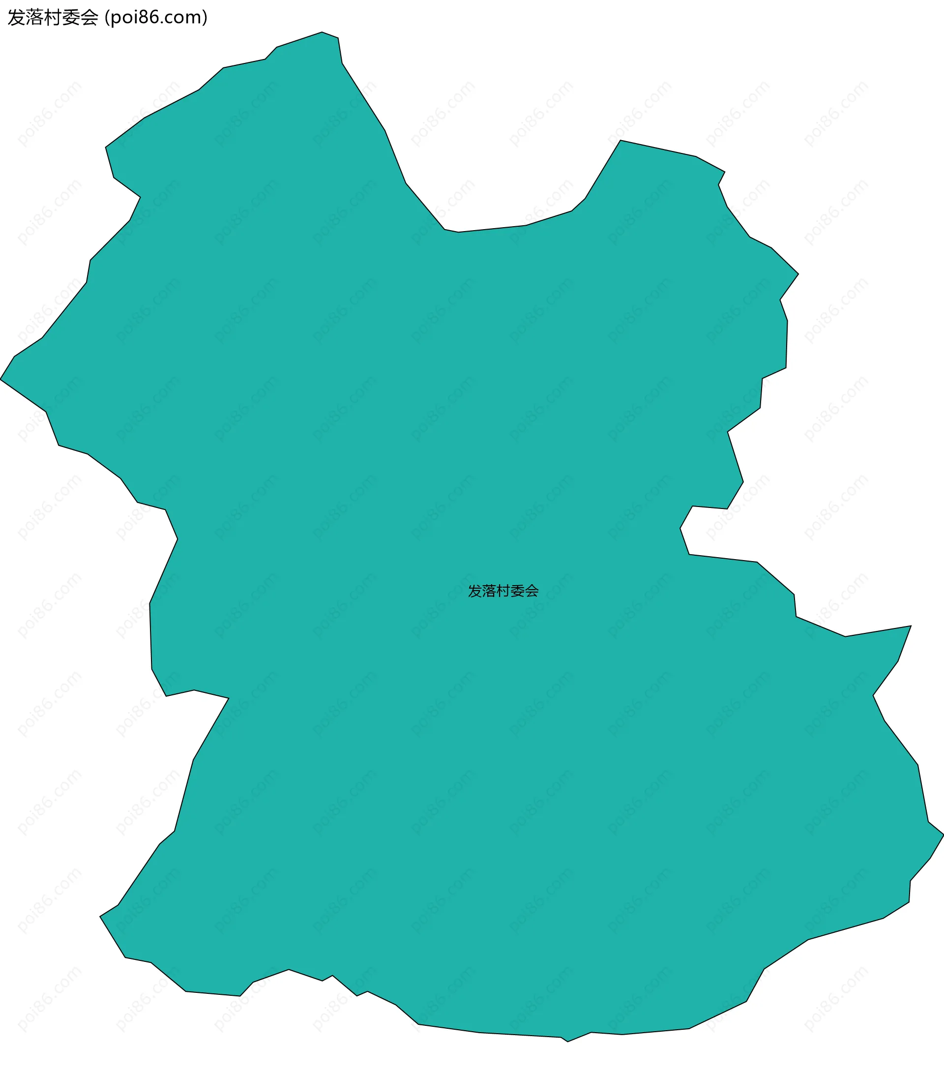 发落村委会边界地图