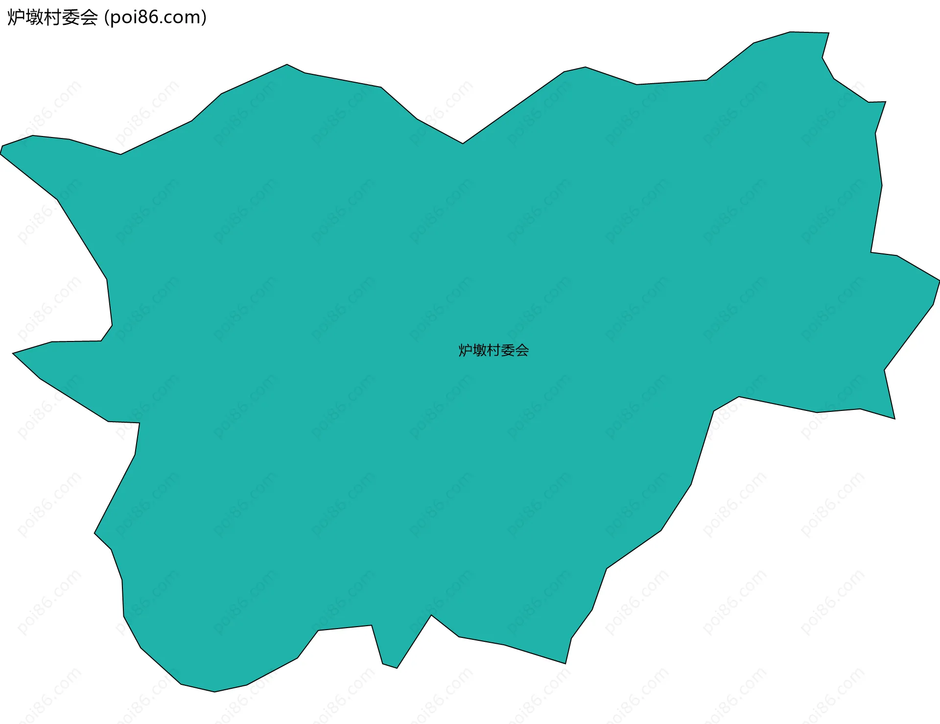 炉墩村委会边界地图