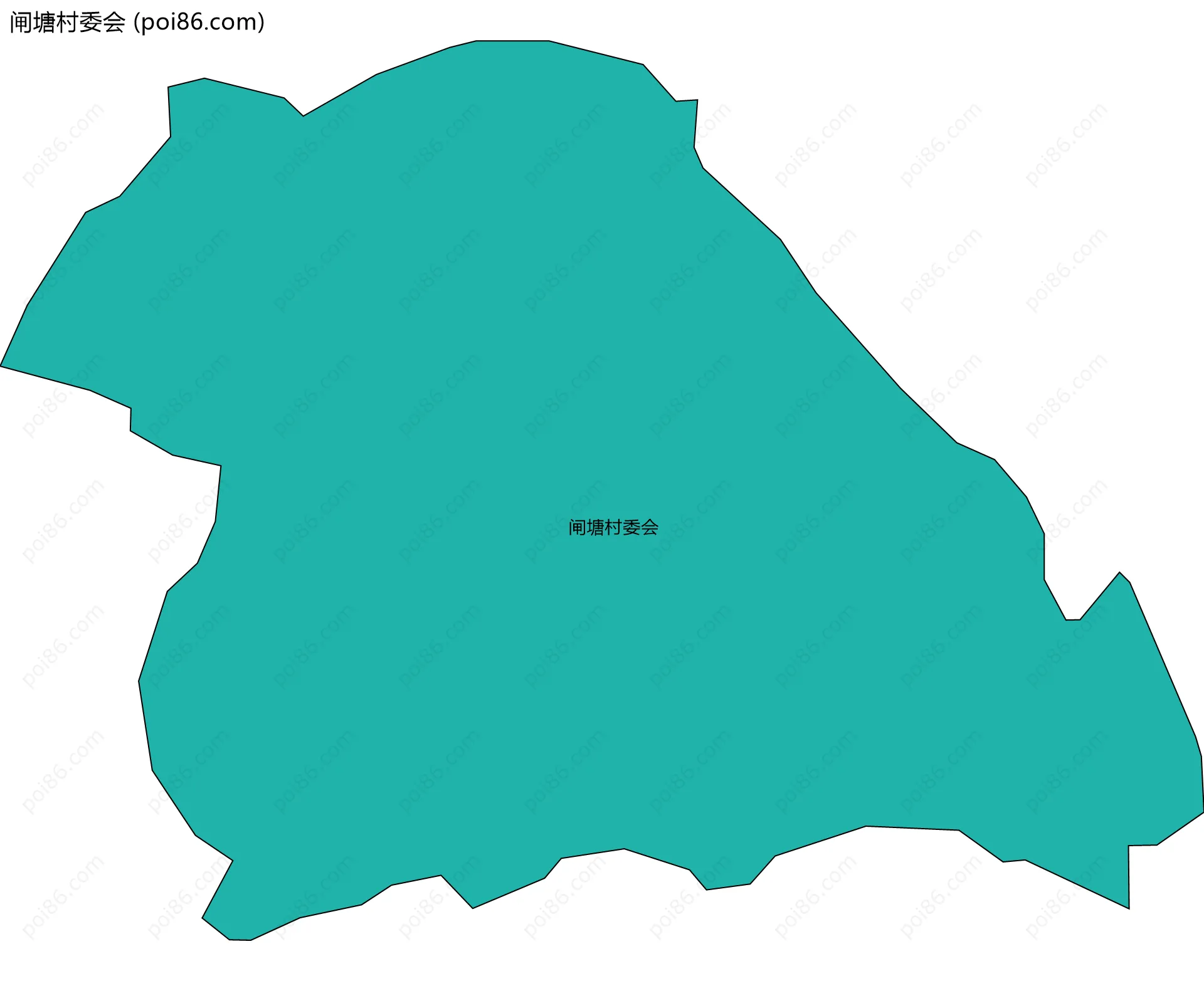 闸塘村委会边界地图