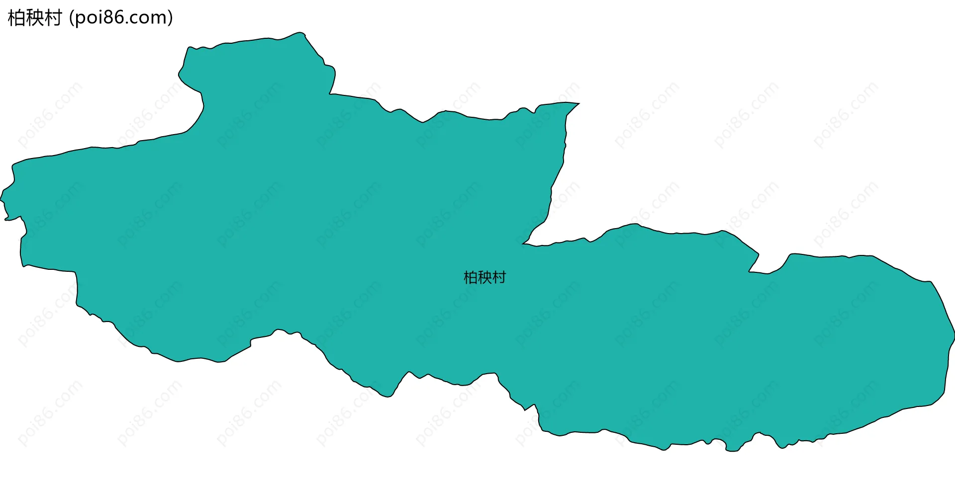 柏秧村边界地图