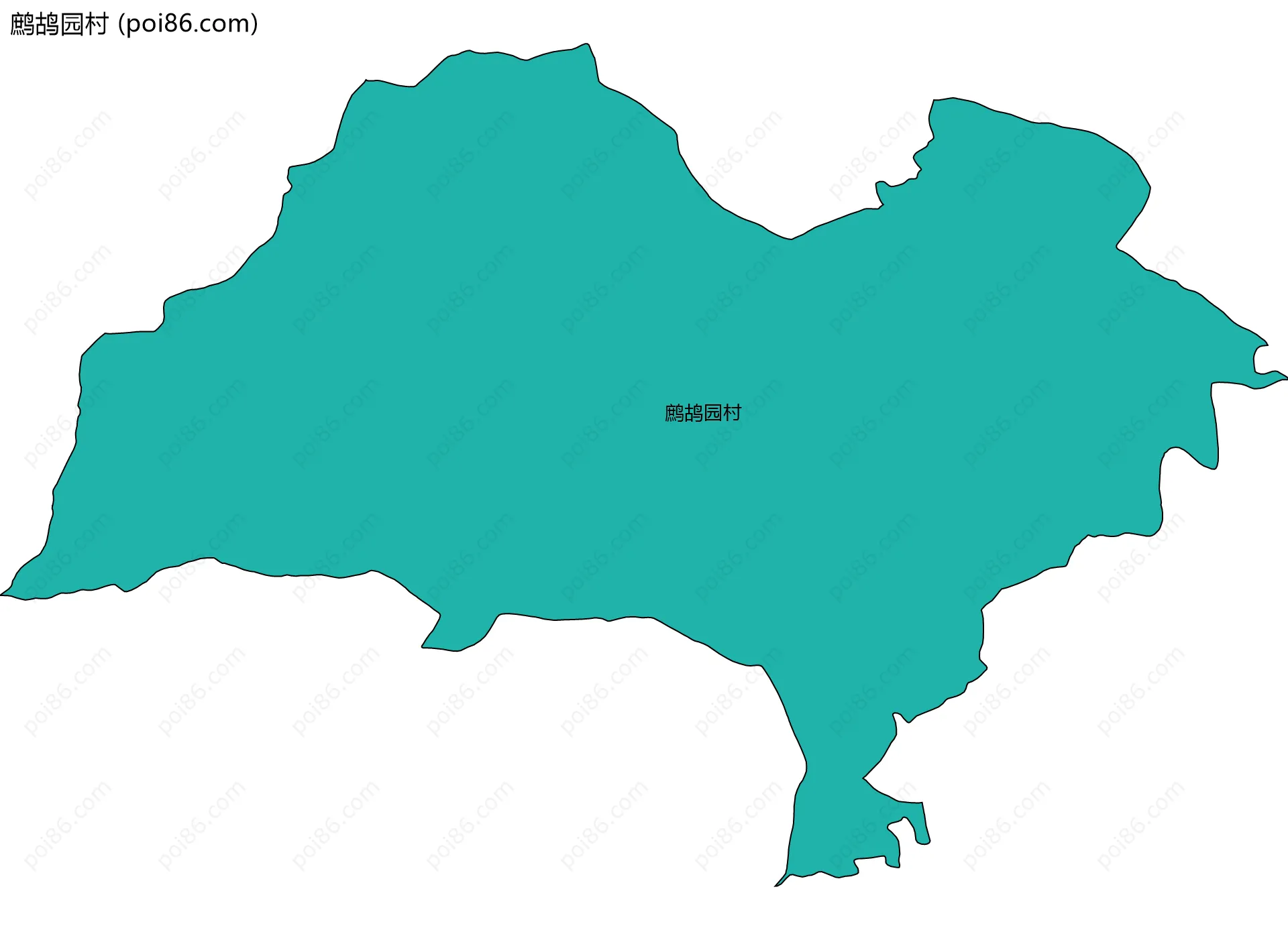 鹧鸪园村边界地图