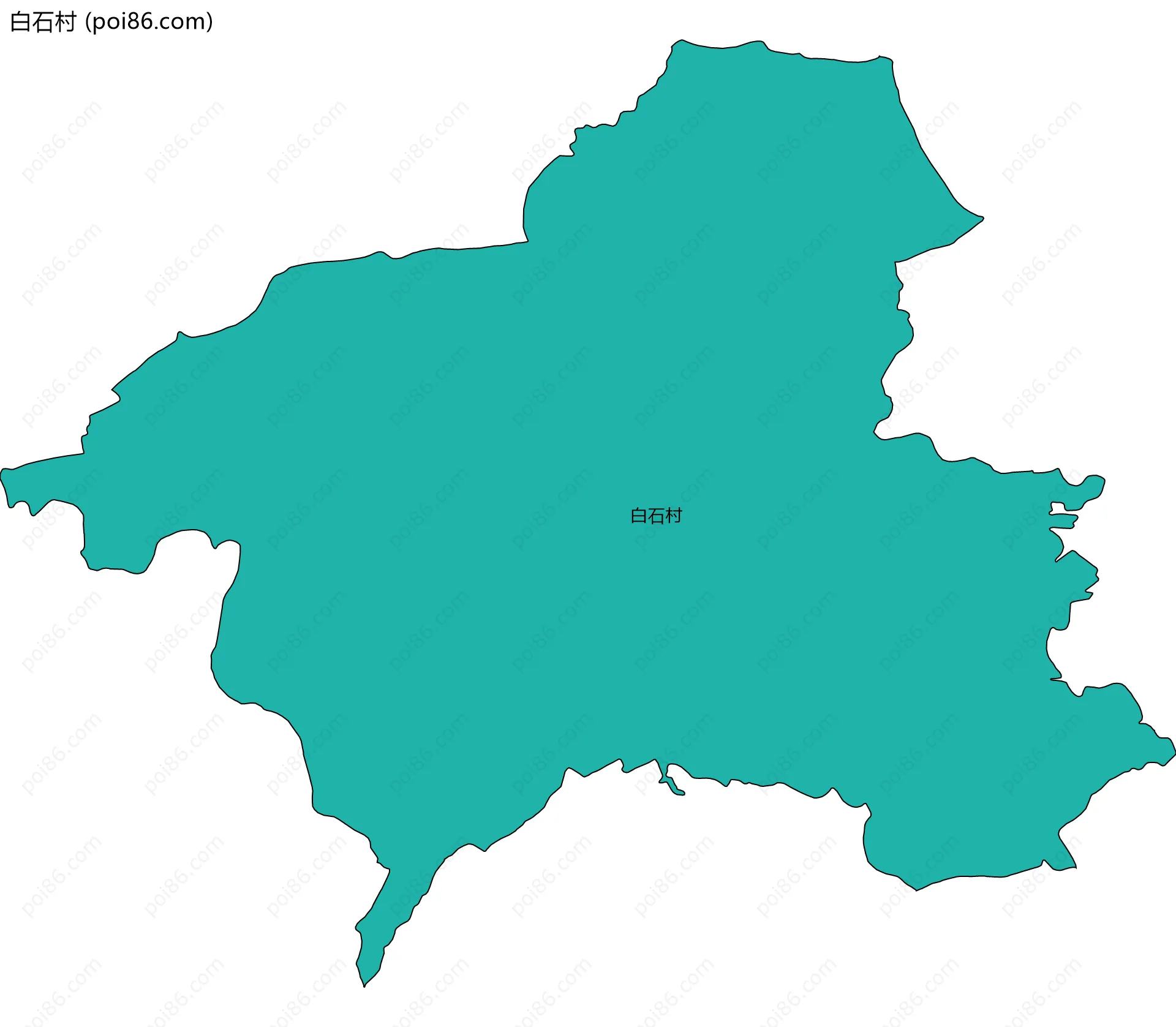 白石村边界地图