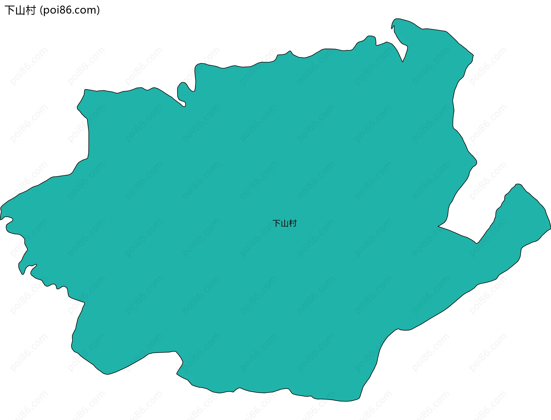 下山村边界地图